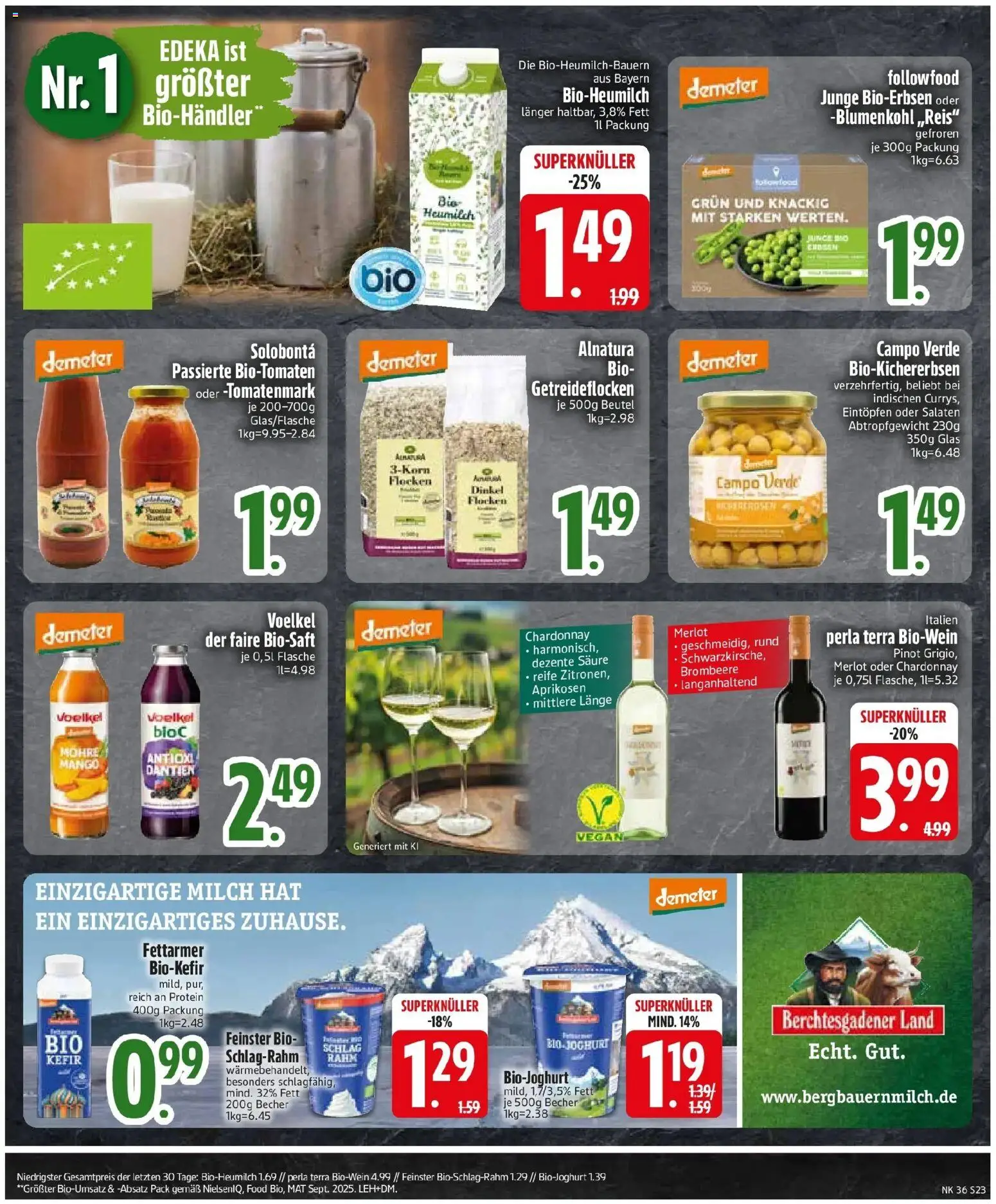 Edeka Prospekt Monheim (ab 31.08.2026) » Angebote Online | Seite: 25 | Produkte: Milch, Merlot, Mango, Flocken