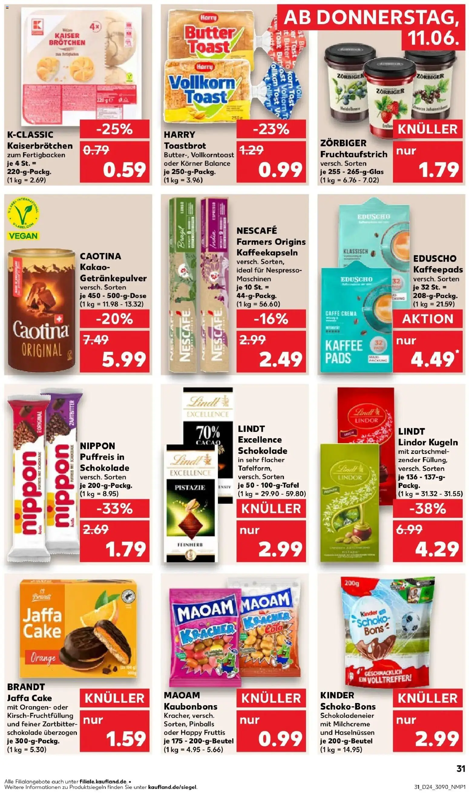 Kaufland Prospekt Zeitz – gültig ab 08.06.2026 | Seite: 40 | Produkte: Nescafe, Butter, Toastbrot, Eduscho