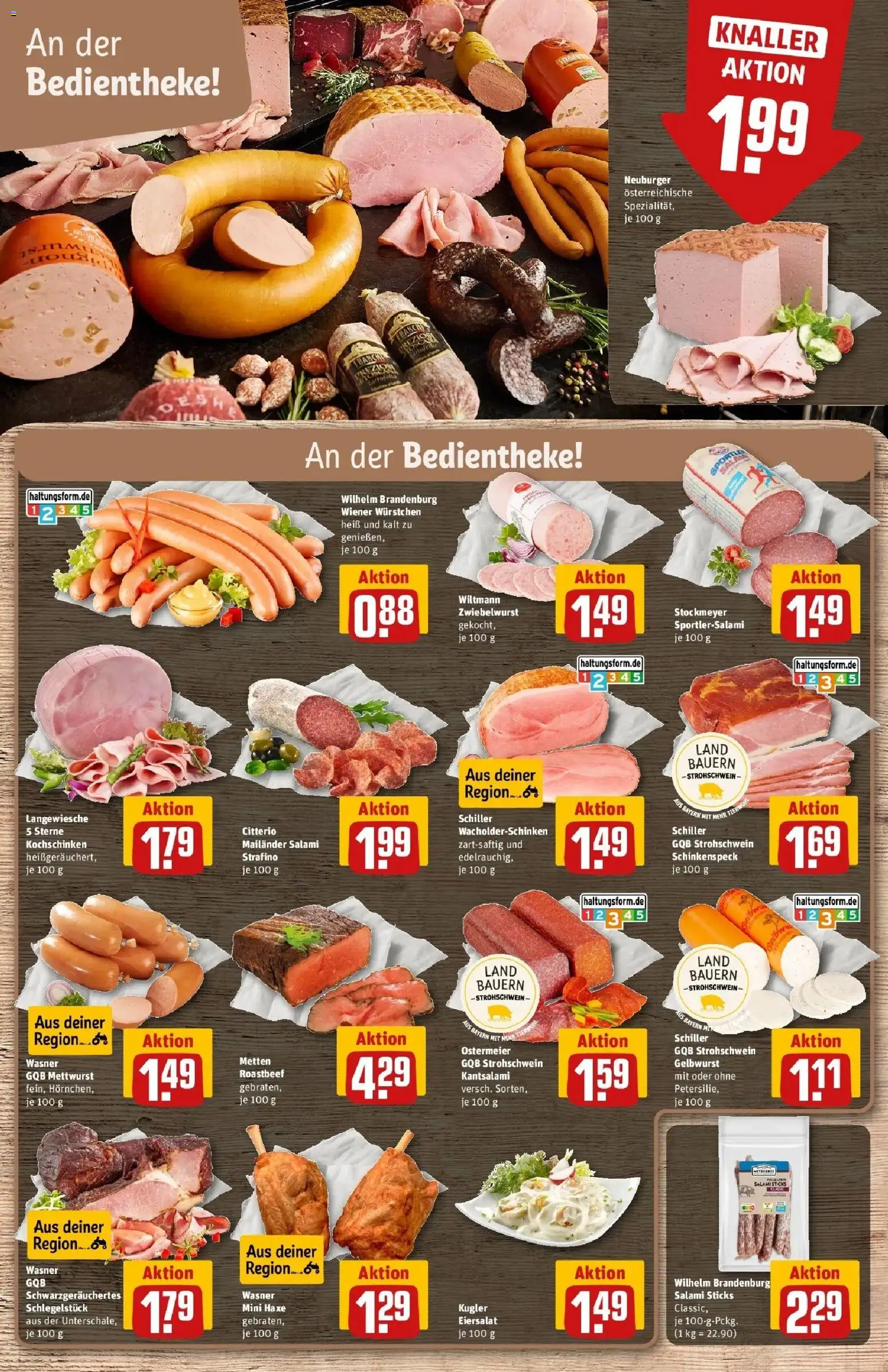 Rewe Prospekt Pegnitz – gültig ab 27.07.2026 | Seite: 10 | Produkte: Wiener wurstchen, Roastbeef, Salami