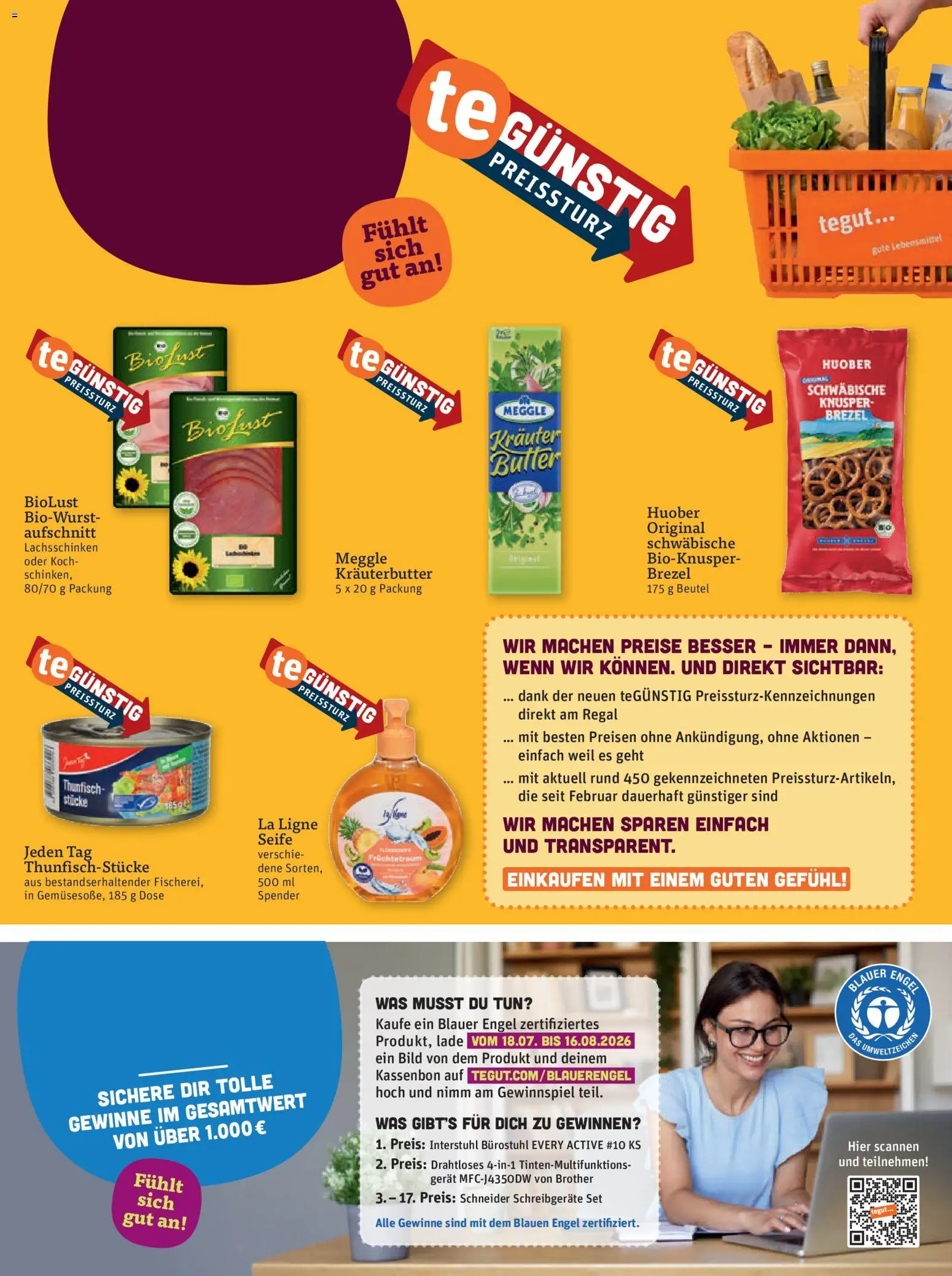 Tegut Prospekt – gültig ab 20.07.2026 | Seite: 15 | Produkte: Thunfisch, Regal, Kräuterbutter, Seife