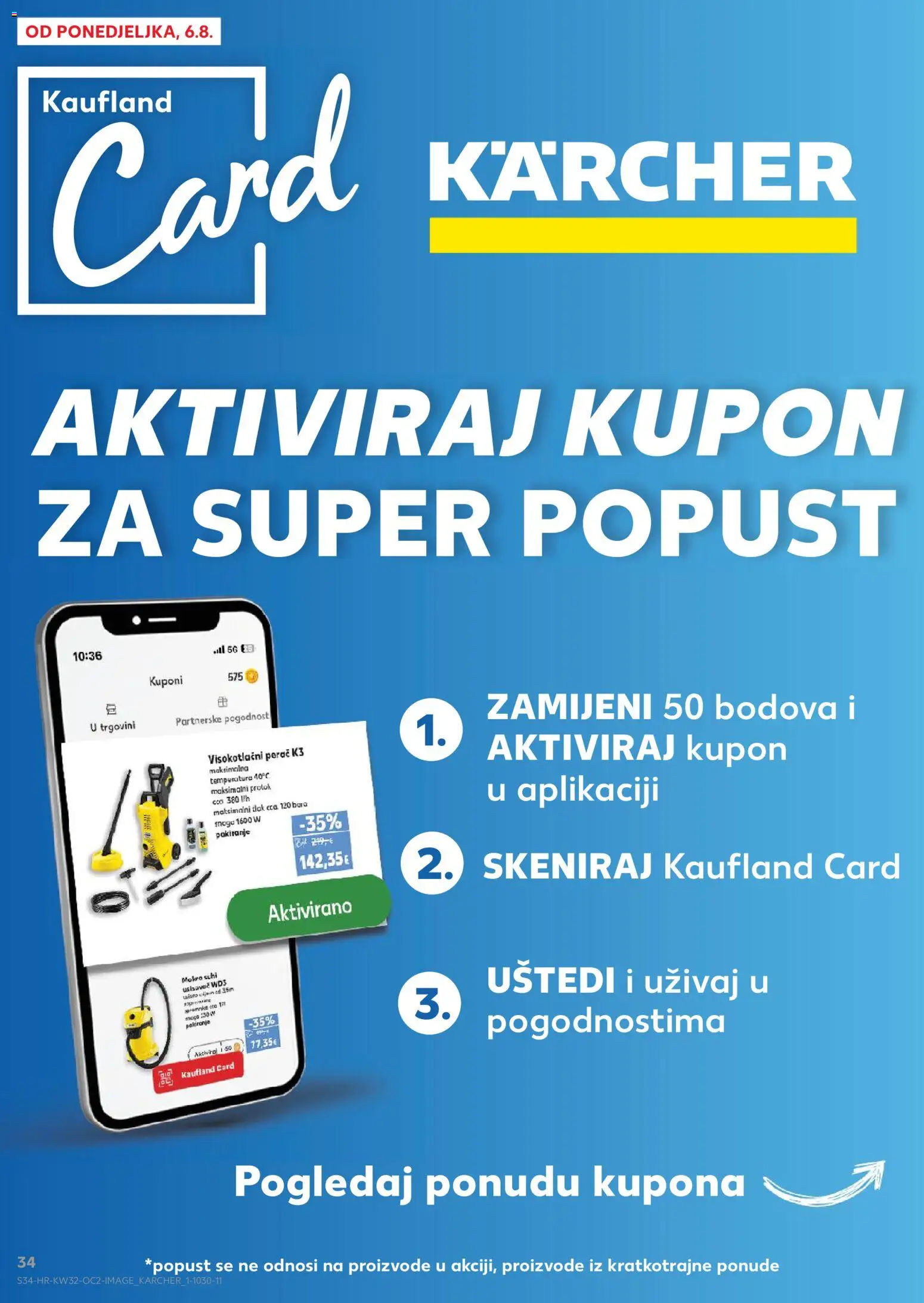 Kaufland katalog | vrijedi od 06.08.2026 | Stranica: 34 | Proizvodi: Usisavač, Visokotlačni perač, Kärcher
