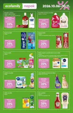 Ecofamily Akciós újság - amely érvényes a következő dátumtól: 2026.10.01. | Oldal: 2 | Termékek: Perwoll, Nivea, Öblítő, Vodka