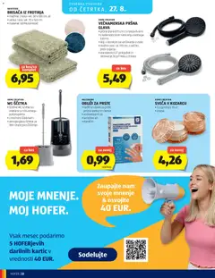 Hofer katalog akcije – veljaven od 19.08.2026 | Stran: 22 | Izdelki: Brisača, Sveča, Kos