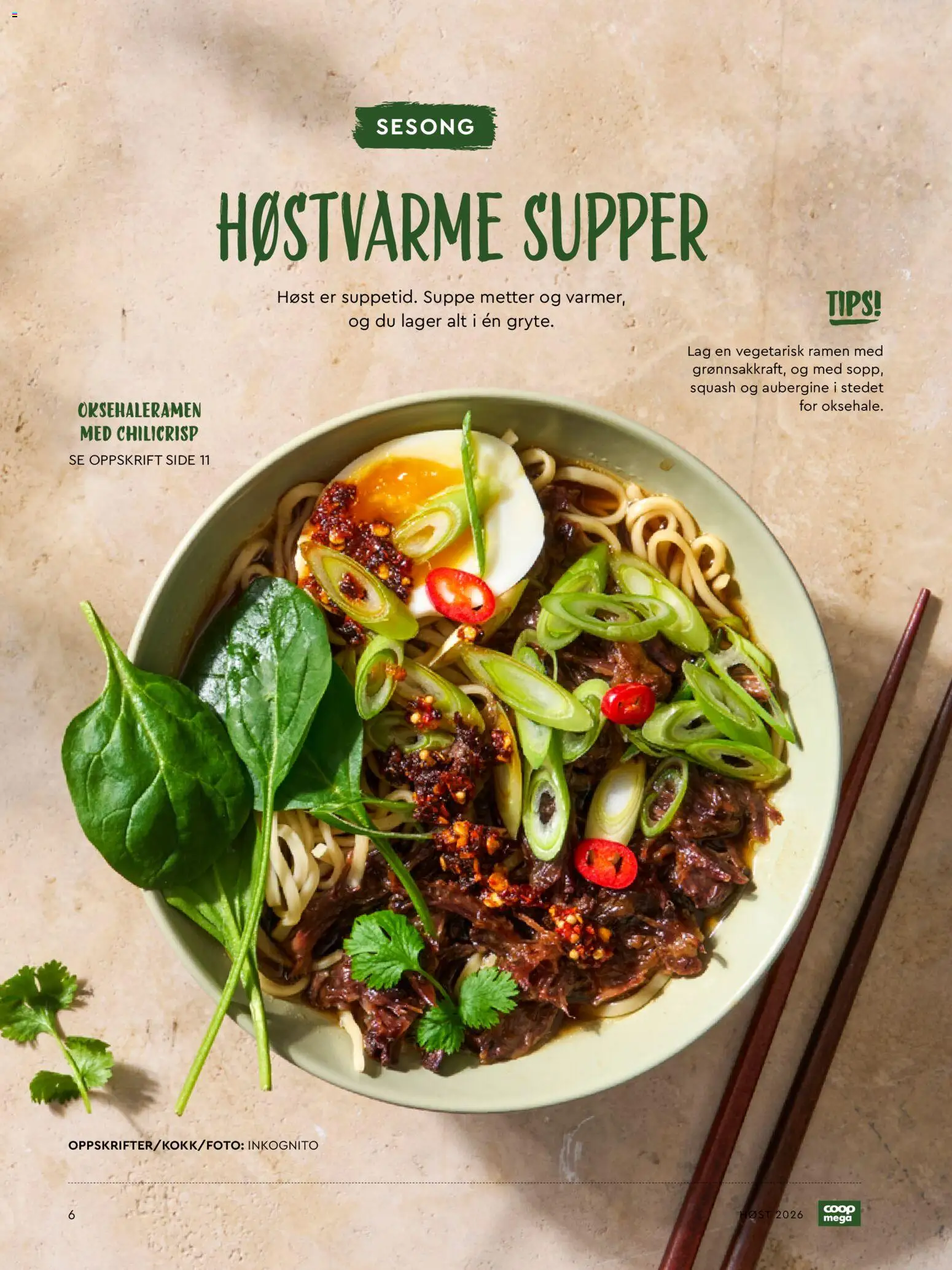 {H1} | Side: 6 | Produkter: Aubergine, Squash, Supper, Sopp