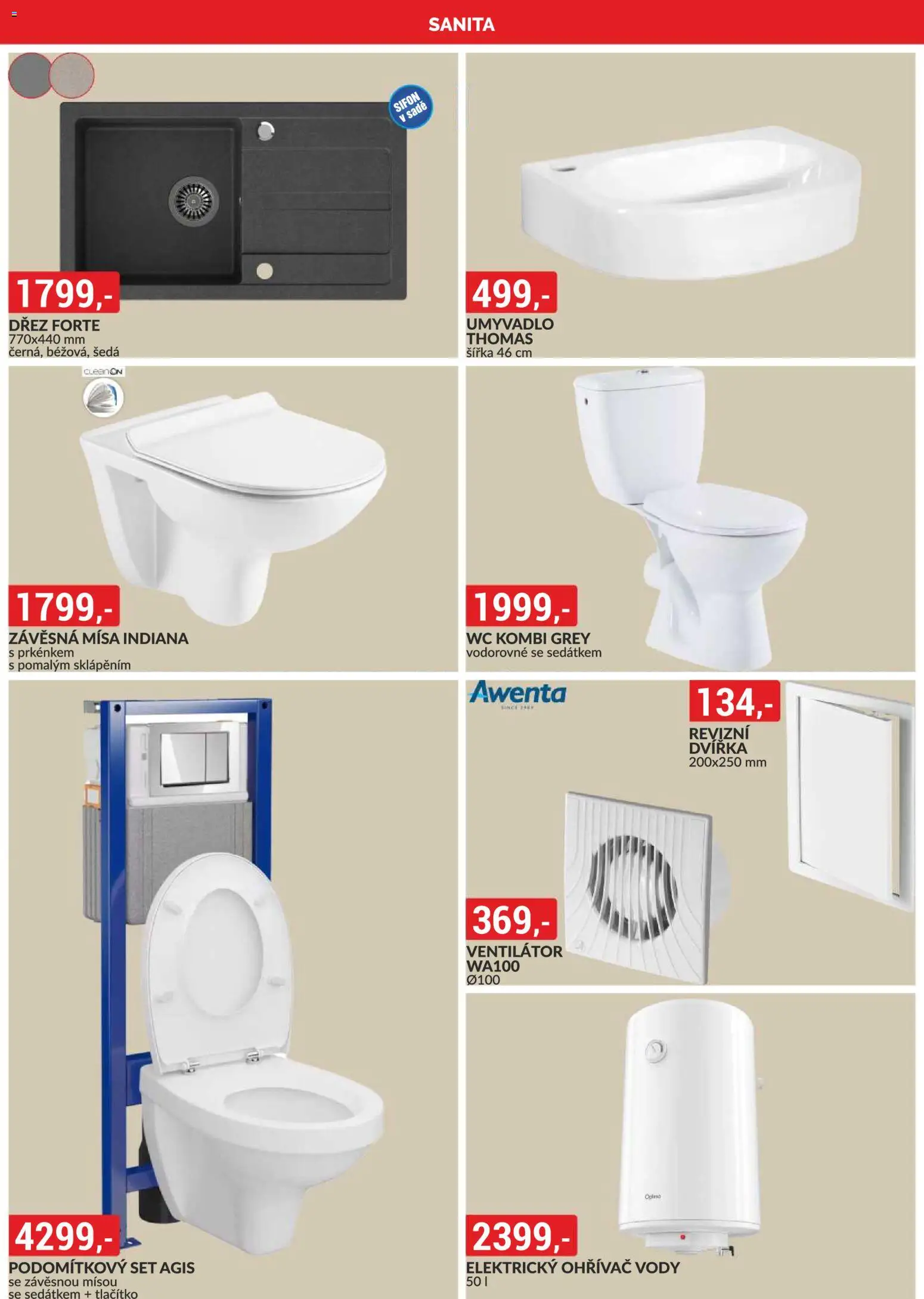 BAUMAX leták od 01.09.2026 | Strana: 8 | Produkty: Dřez, Ventilátor, Umyvadlo, Wc