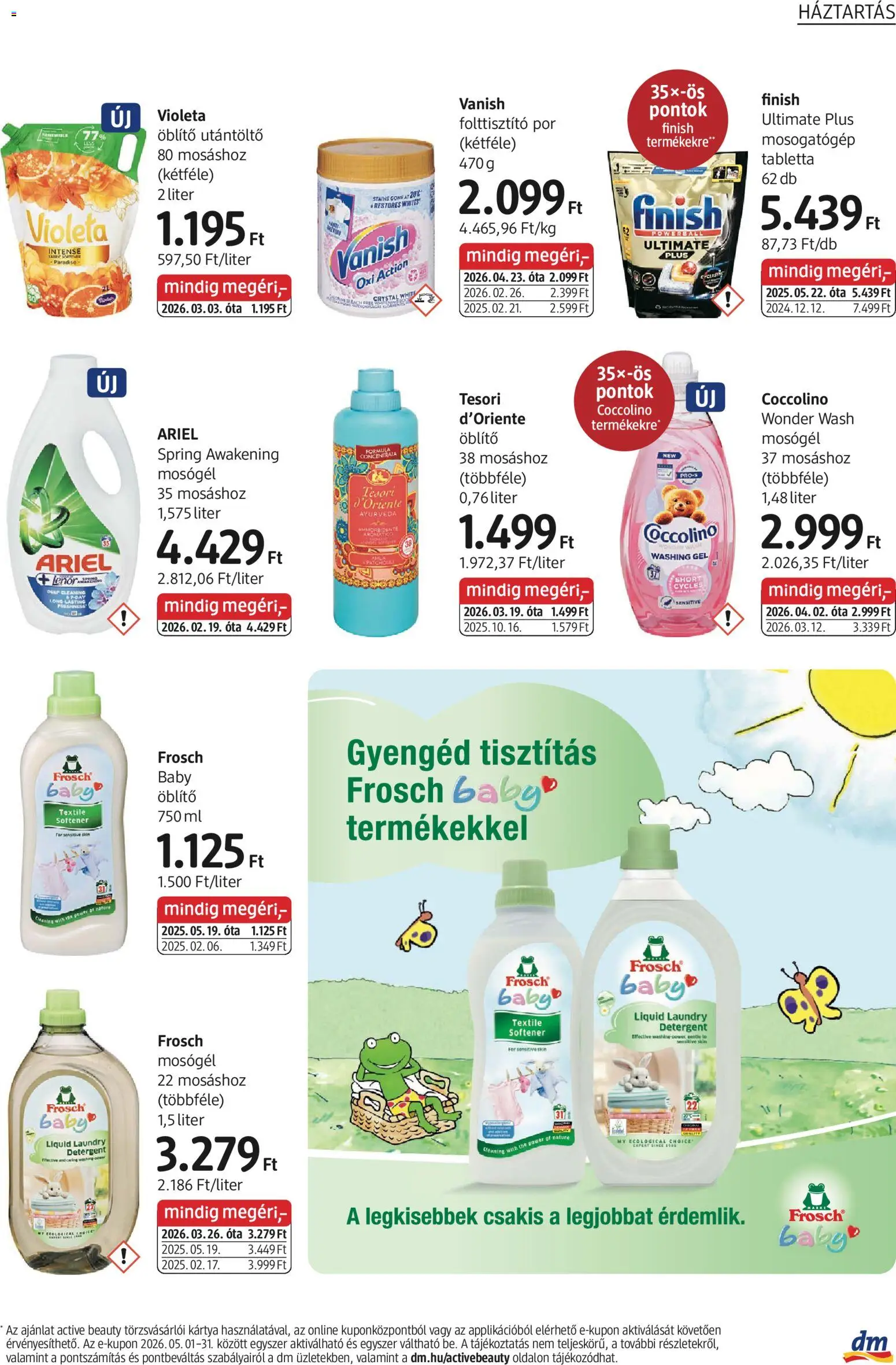 DM Drogerie Markt akciós ujság - amely érvényes a következő dátumtól: 07.05.2026 | Oldal: 23 | Termékek: Coccolino, Mosogatógép, Mosógél, Folttisztító