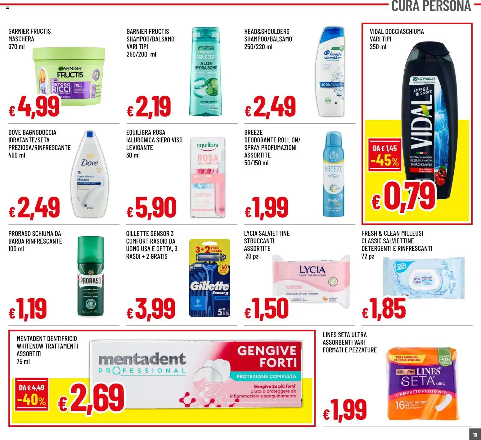 Volantino Famila del 04.06.2026 | Pagina: 19 | Prodotti: Maschera, Rasoio, Deodorante, Doccia