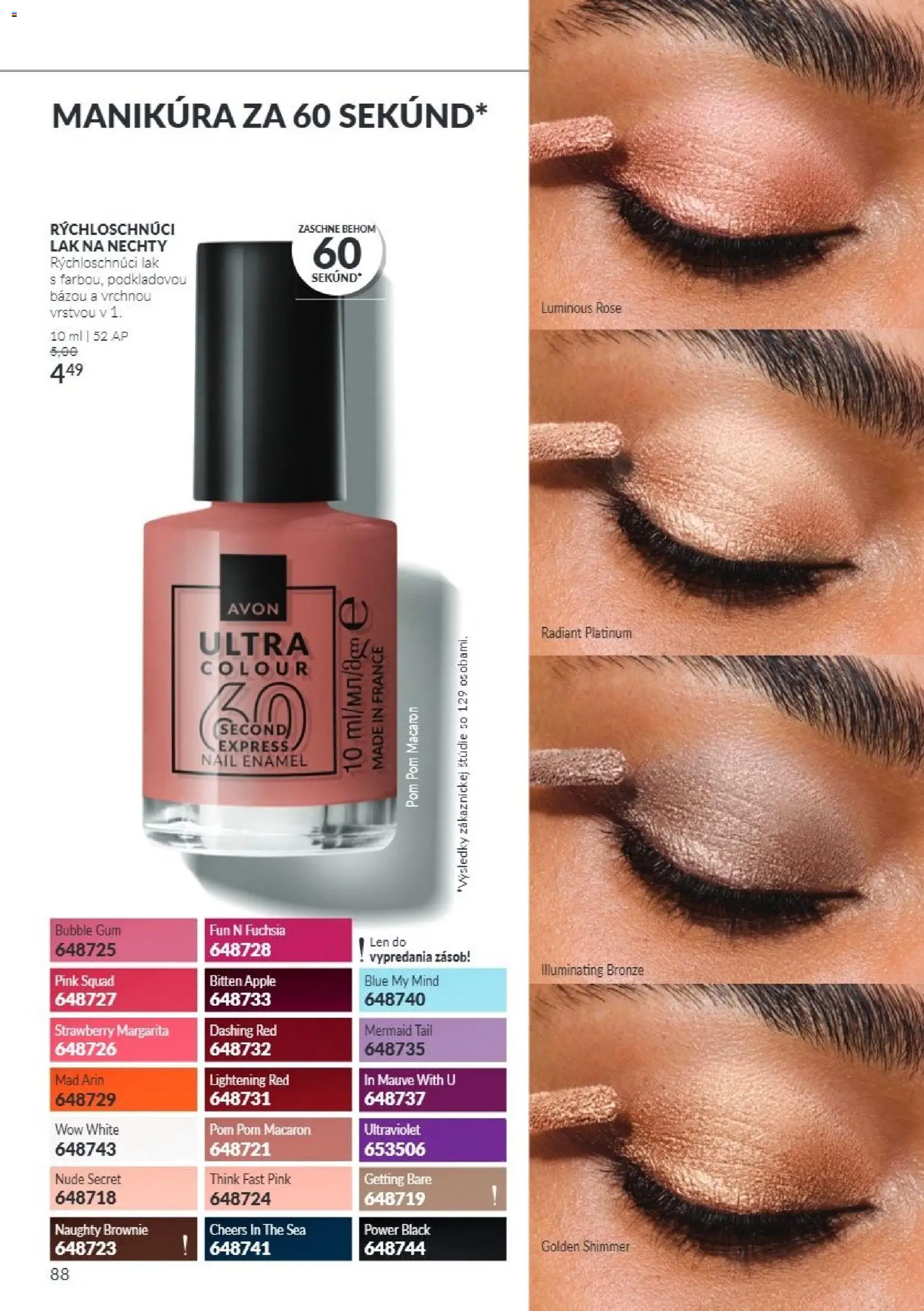 Nové Avon akcie – leták je platný od 01.11.2026 | Strana: 88 | Produkty: Apple, Lak na nechty