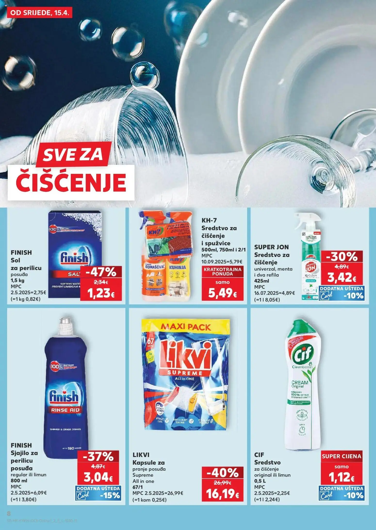 Kaufland katalog | vrijedi od 15.04.2026 | Stranica: 8 | Proizvodi: KH-7, Sol, Finish, Kuhinja