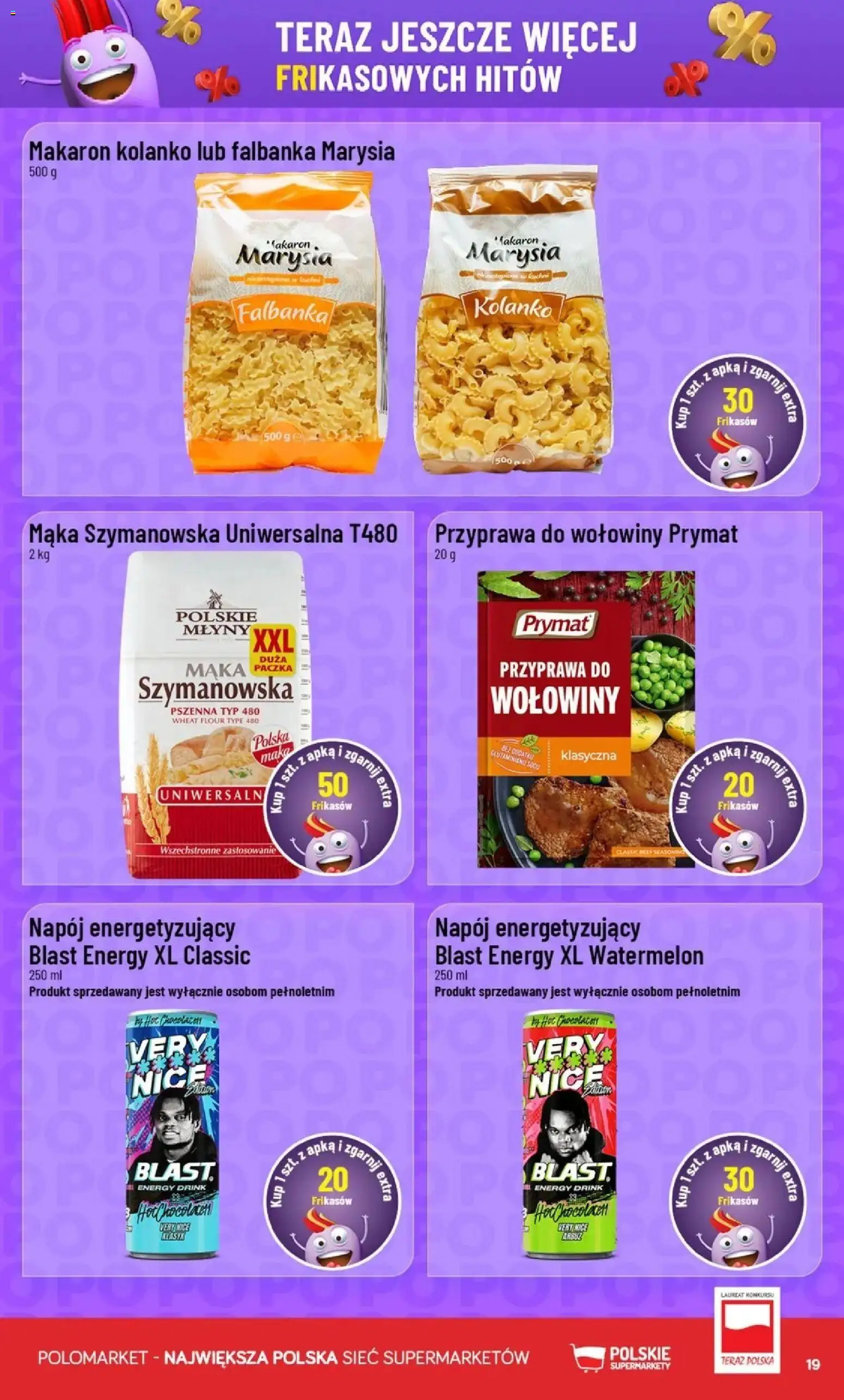 Nowa POLOmarket gazetka od jutra 26.08.2026 | Strona: 19 | Produkty: Arbuz, Makaron, Mąka