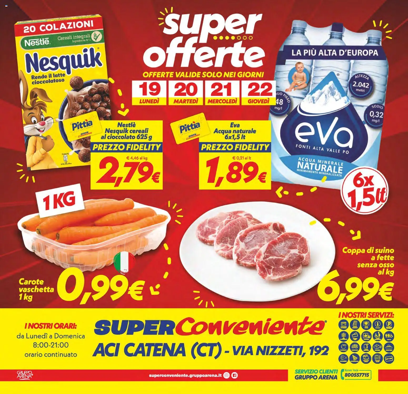 Volantino SuperConveniente del 13/10/2026 | Pagina: 32 | Prodotti: Cereali, Suino, Carote, Acqua minerale