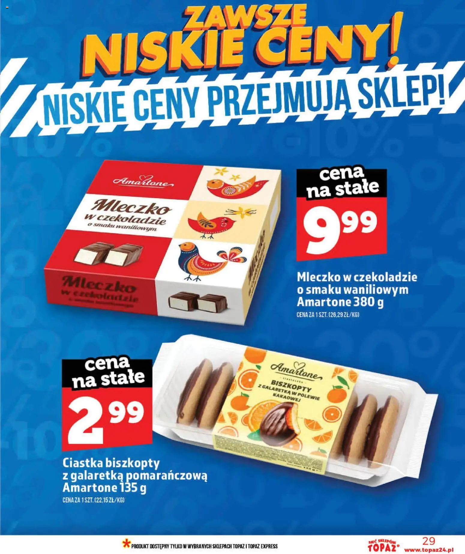 Topaz gazetka - MAZ od 28.05.2026 | Strona: 29 | Produkty: Galaretka, Ciastka