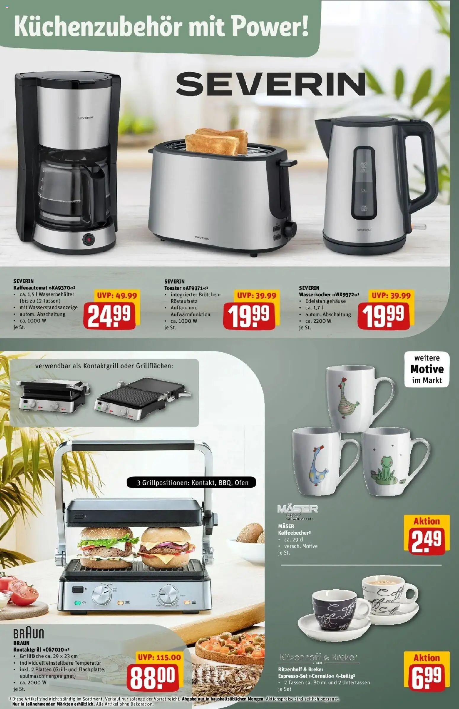 REWE Prospekt ab 31.08.2026 zum Blättern » Angebote | Seite: 32 | Produkte: Ofen, Grill, Wasserkocher, Toaster
