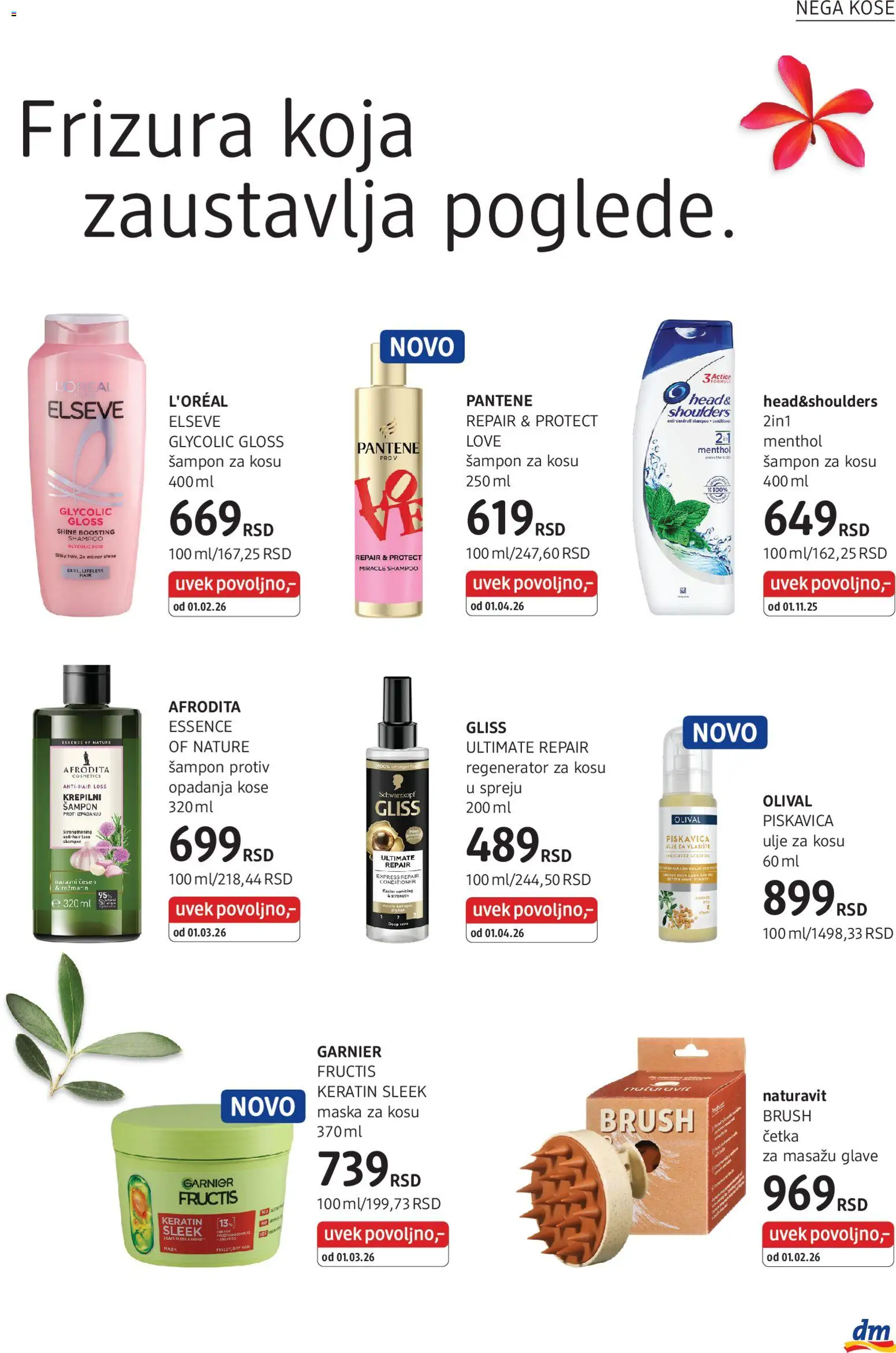 DM Drogerie katalog - važi od 01.04.2026 | Strana: 17 | Proizvode: Garnier, Četka, Maska za kosu, Ulje