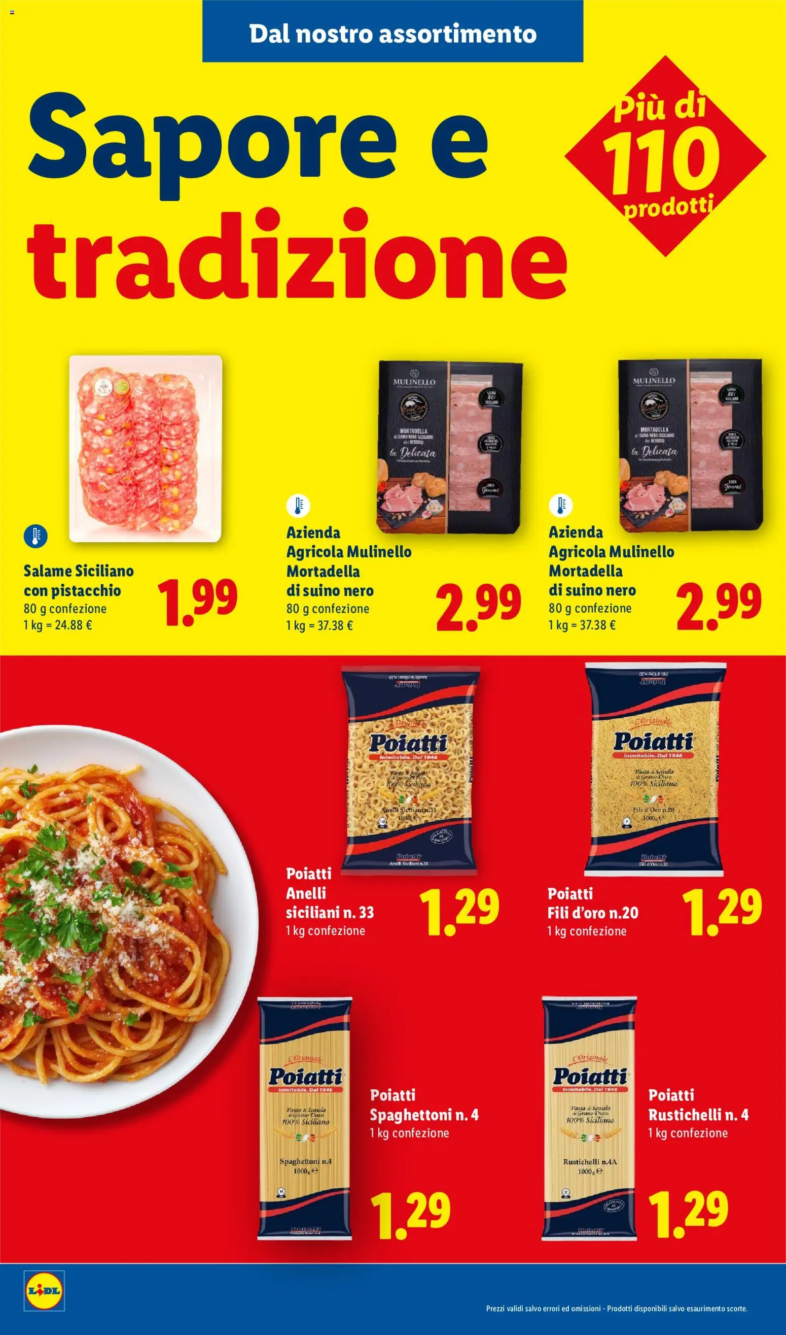 Volantino Lidl del 28.05.2026 | Pagina: 4 | Prodotti: Salame, Suino, Pasta, Mortadella