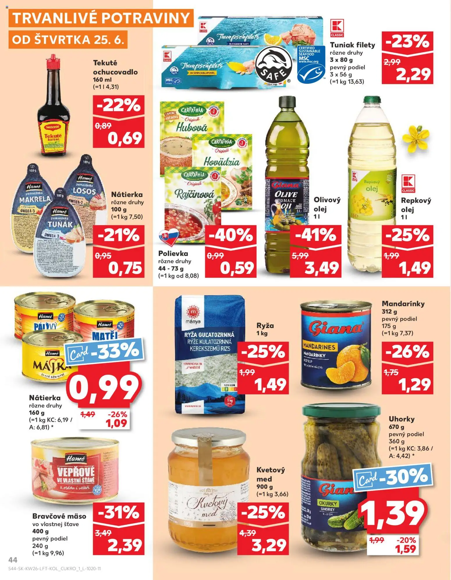 Nové Kaufland akcie – leták je platný od 25.06.2026 | Strana: 44
