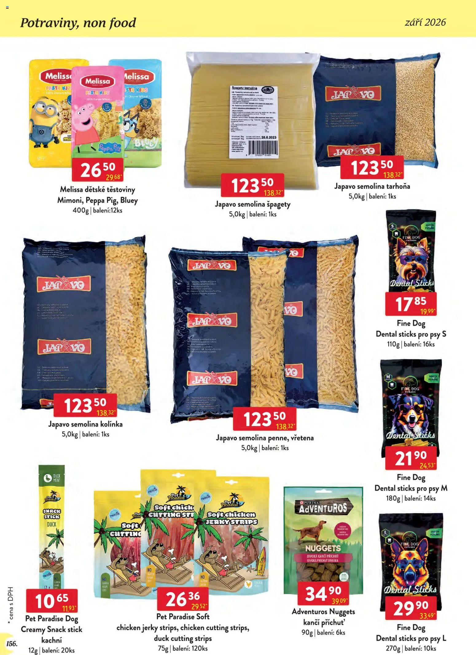 Astur & Qanto leták - Velkoobchod 09/2026 od 01.09.2026 | Strana: 156 | Produkty: Těstoviny, Špagety, Semolina, Jerky