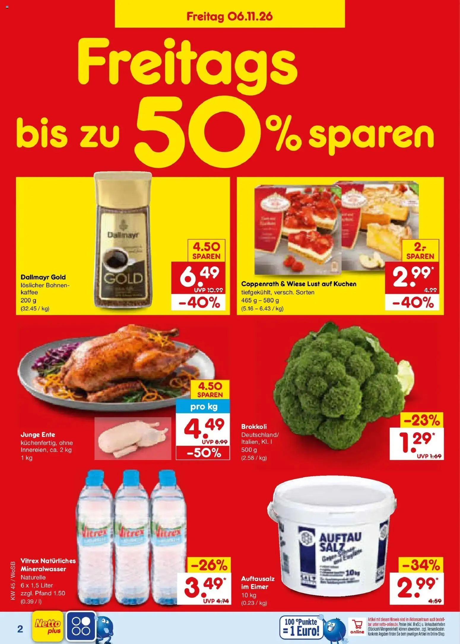 Netto Marken-Discount Prospekt Ludwigshafen-Edigheim – gültig ab 02.11.2026 | Seite: 58 | Produkte: Mineralwasser, Brokkoli, Salz, Kuchen