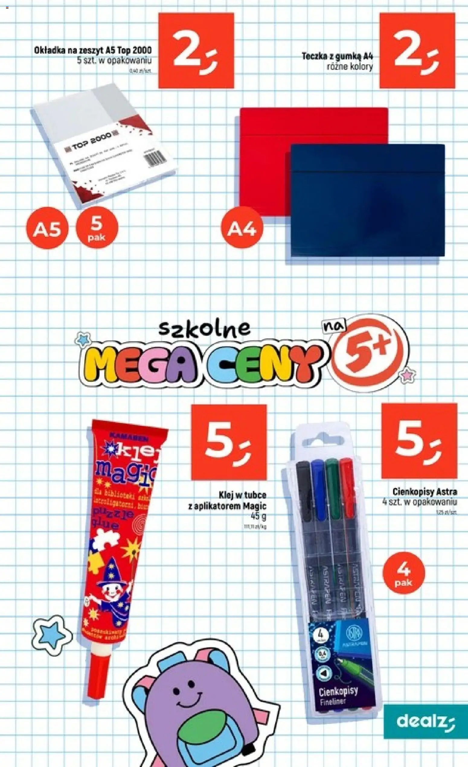 Dealz gazetka - Szkolne Mega Ceny od 06.08.2026 | Strona: 51 | Produkty: Top, Zeszyt