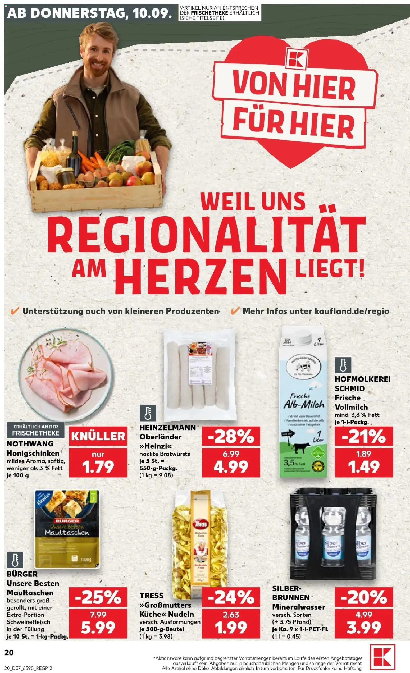 Prospekt Kaufland ab 07.09.2026 » Angebote Online zum Blättern | Seite: 29 | Produkte: Küche, Burger, Schweinefleisch, Maultaschen