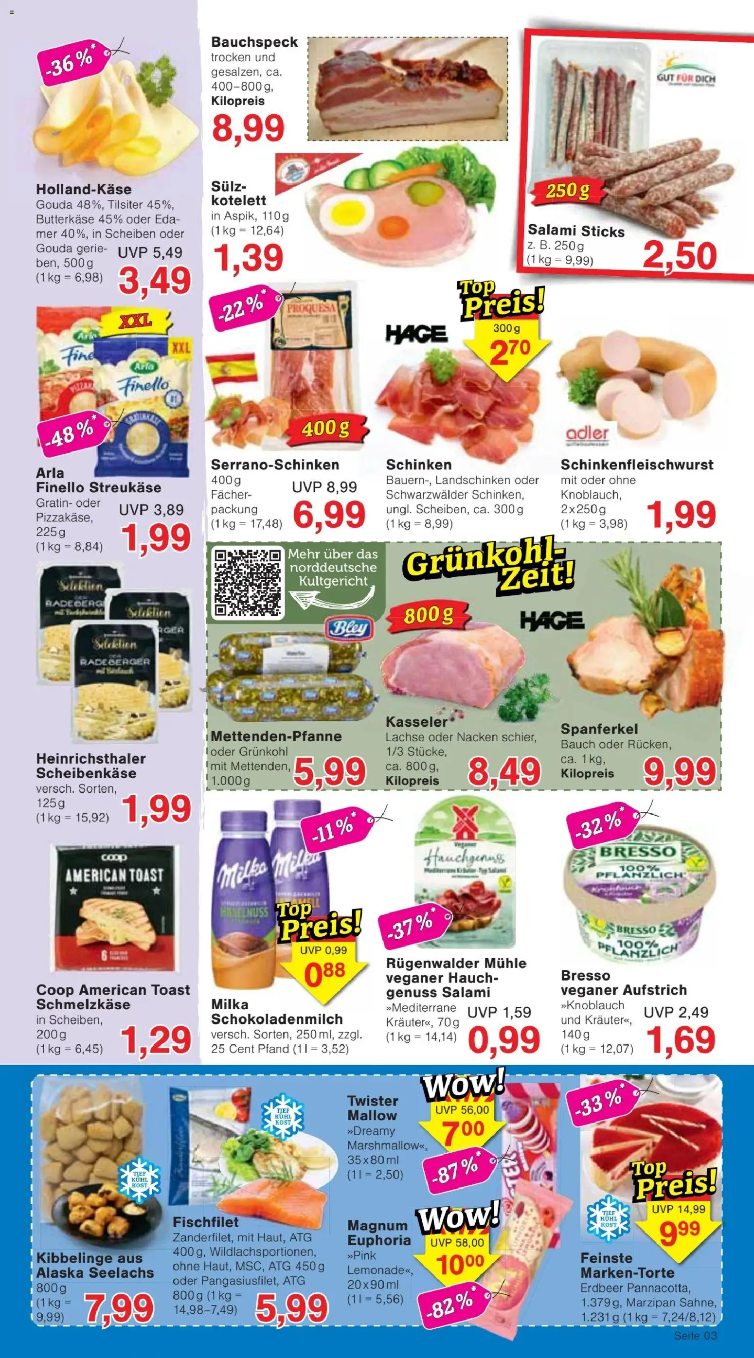 Jawoll Prospekt – gültig ab 19.10.2026 | Seite: 3 | Produkte: Mühle, Gouda, Milka, Bresso