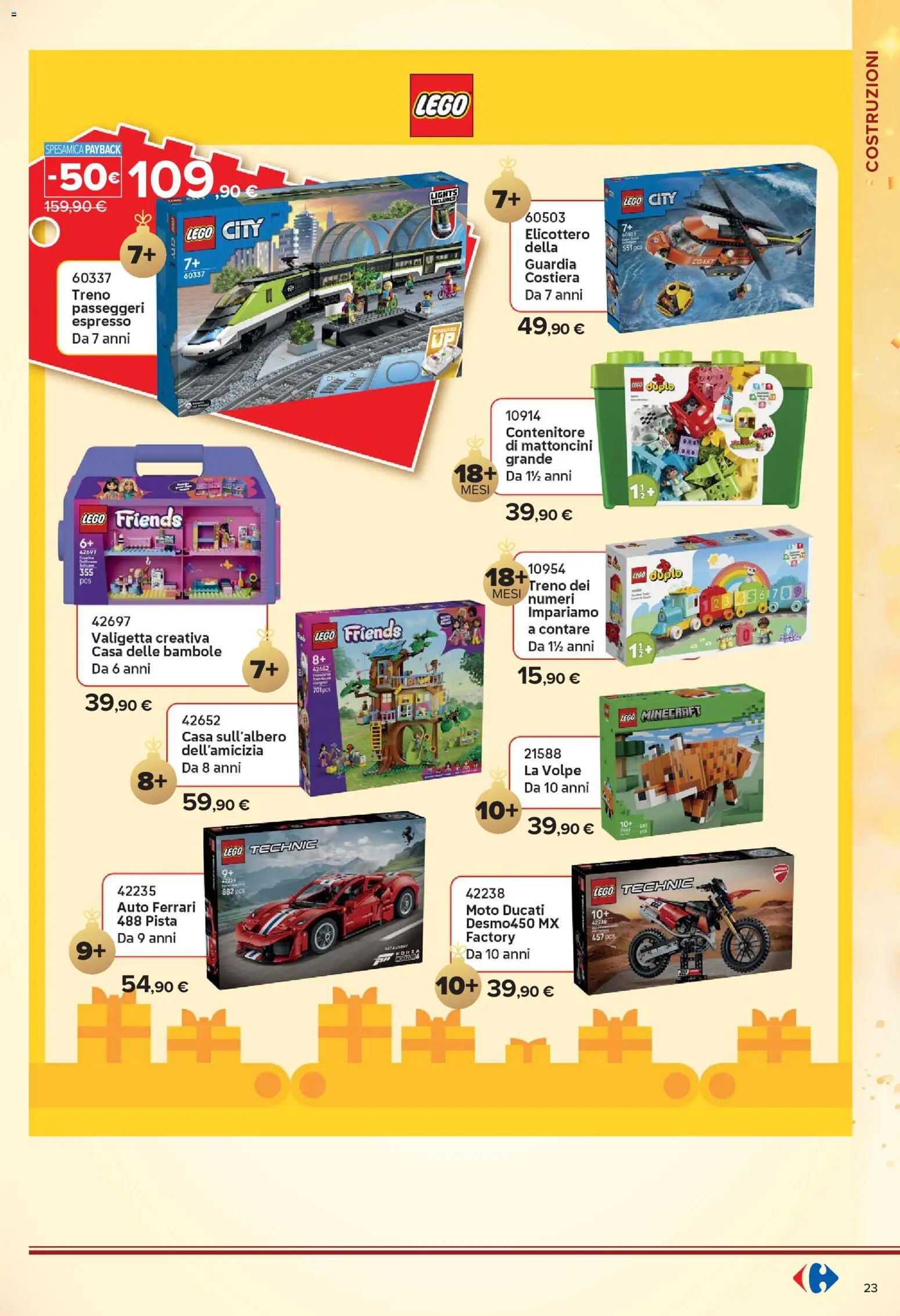 Volantino Carrefour del 23/10/2026 | Pagina: 23 | Prodotti: Casa delle bambole, Contenitore, Valigetta, LEGO
