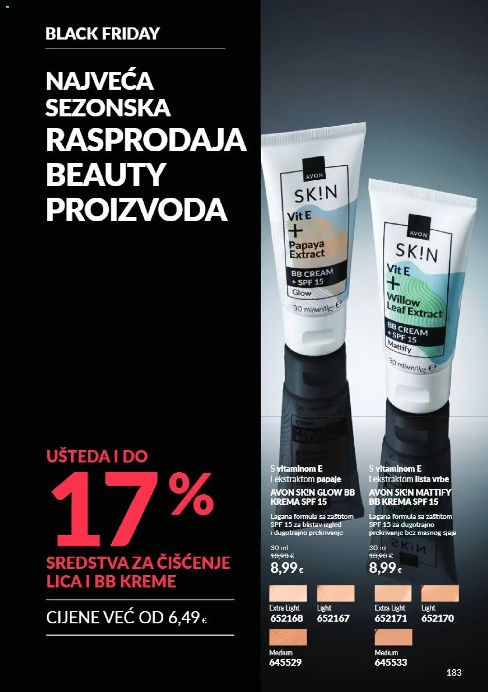 Avon katalog | vrijedi od 01.11.2026 | Stranica: 183 | Proizvodi: BB krema, Sredstva za čiščenje, Krema