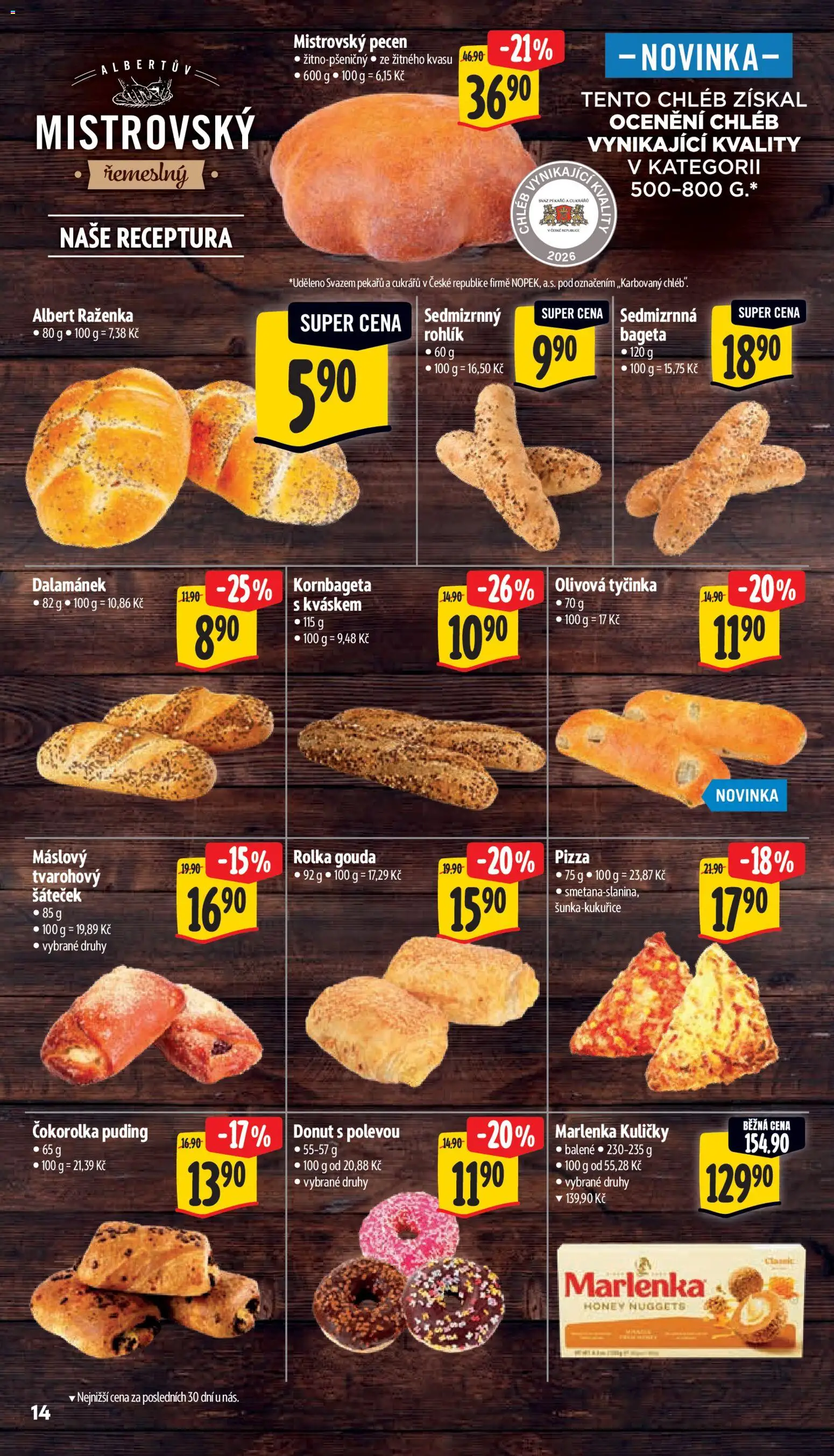 Albert leták - Hypermarket od 02.09.2026 | Strana: 22 | Produkty: Marlenka kuličky, Kornbageta, Kuličky, Marlenka