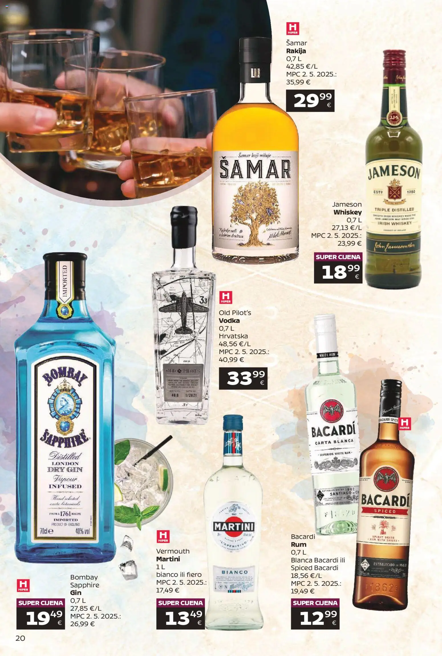 Tommy katalog | vrijedi od 09.03.2026 | Stranica: 20 | Proizvodi: Gin, Rakija, Rum, Vodka