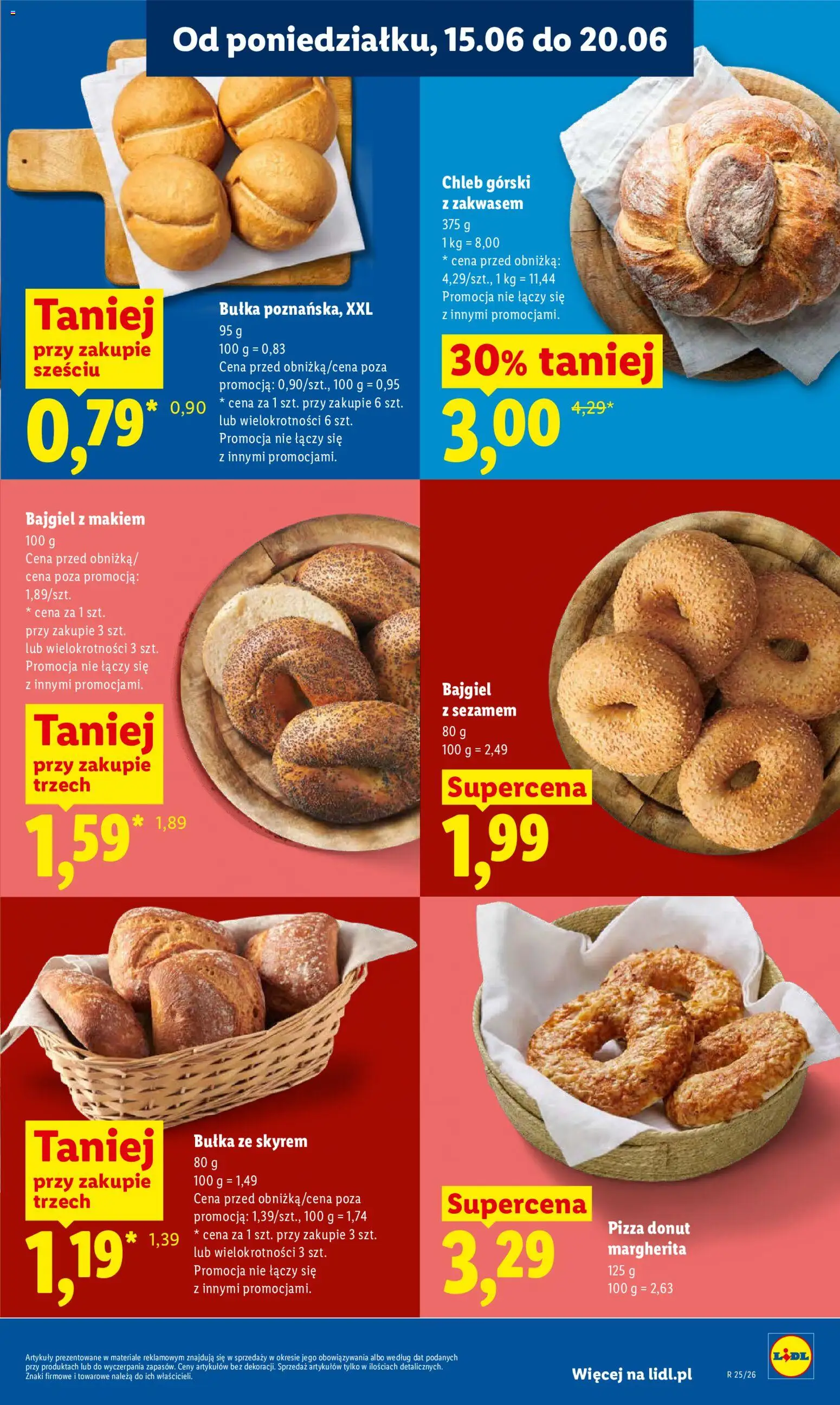 Lidl Polsko leták od 15.06.2026 | Strana: 57 | Produkty: Donut, Chléb, Pizza