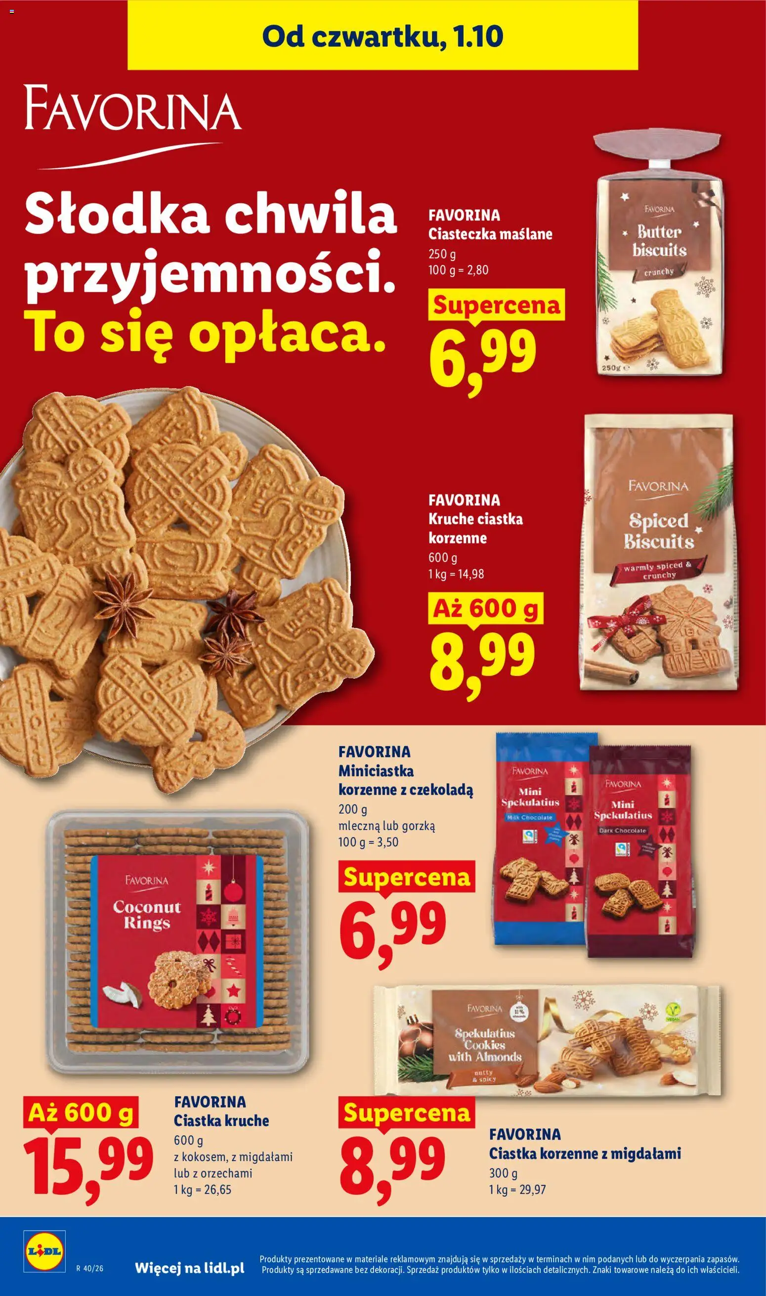 Lidl Polsko leták od 01.10.2026 | Strana: 68 | Produkty: Cookies, Spekulatius, Milk chocolate