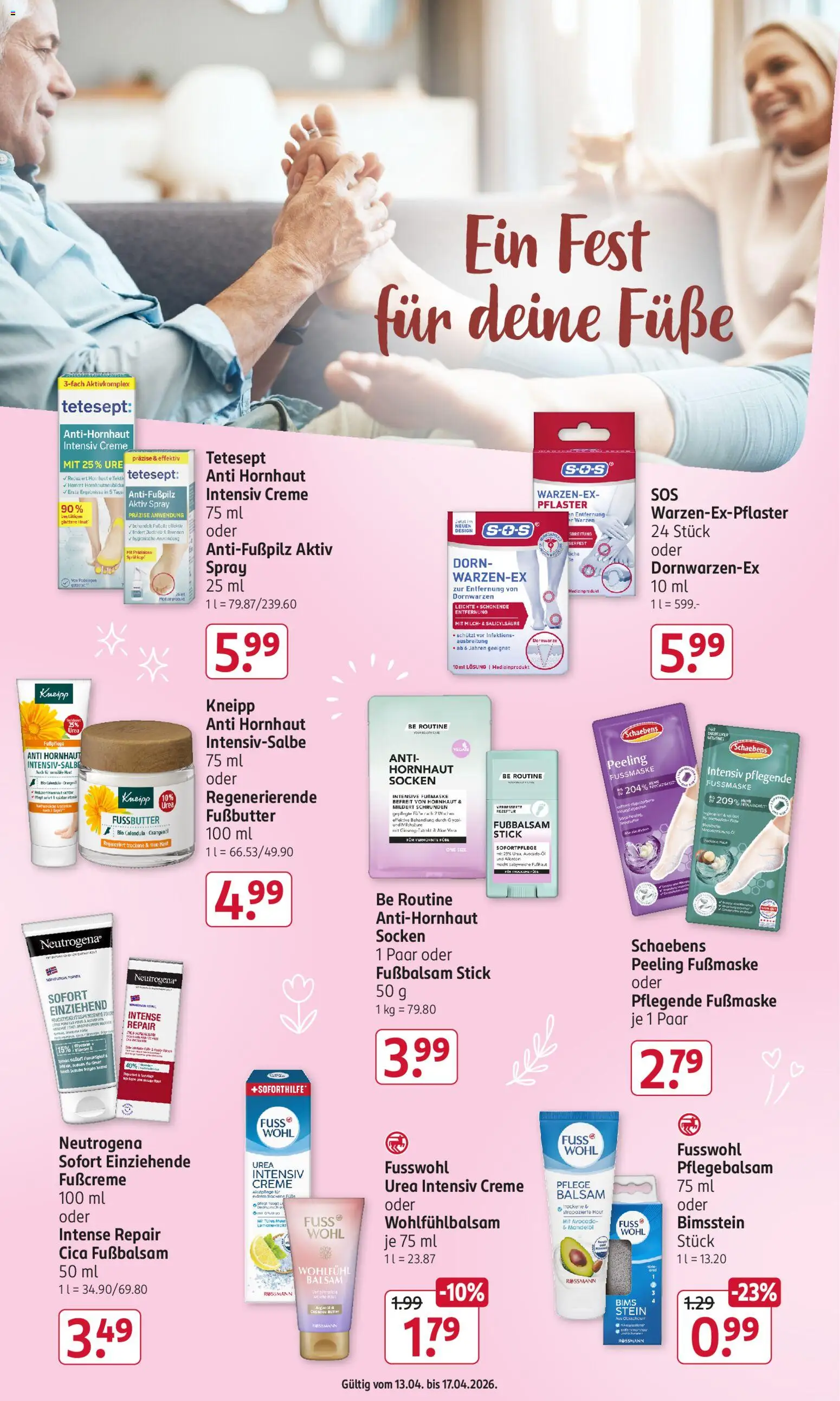 Rossmann Prospekt 	 – gültig ab 13.04.2026 | Seite: 10 | Produkte: Milch, Creme, Avocado, Fußmaske