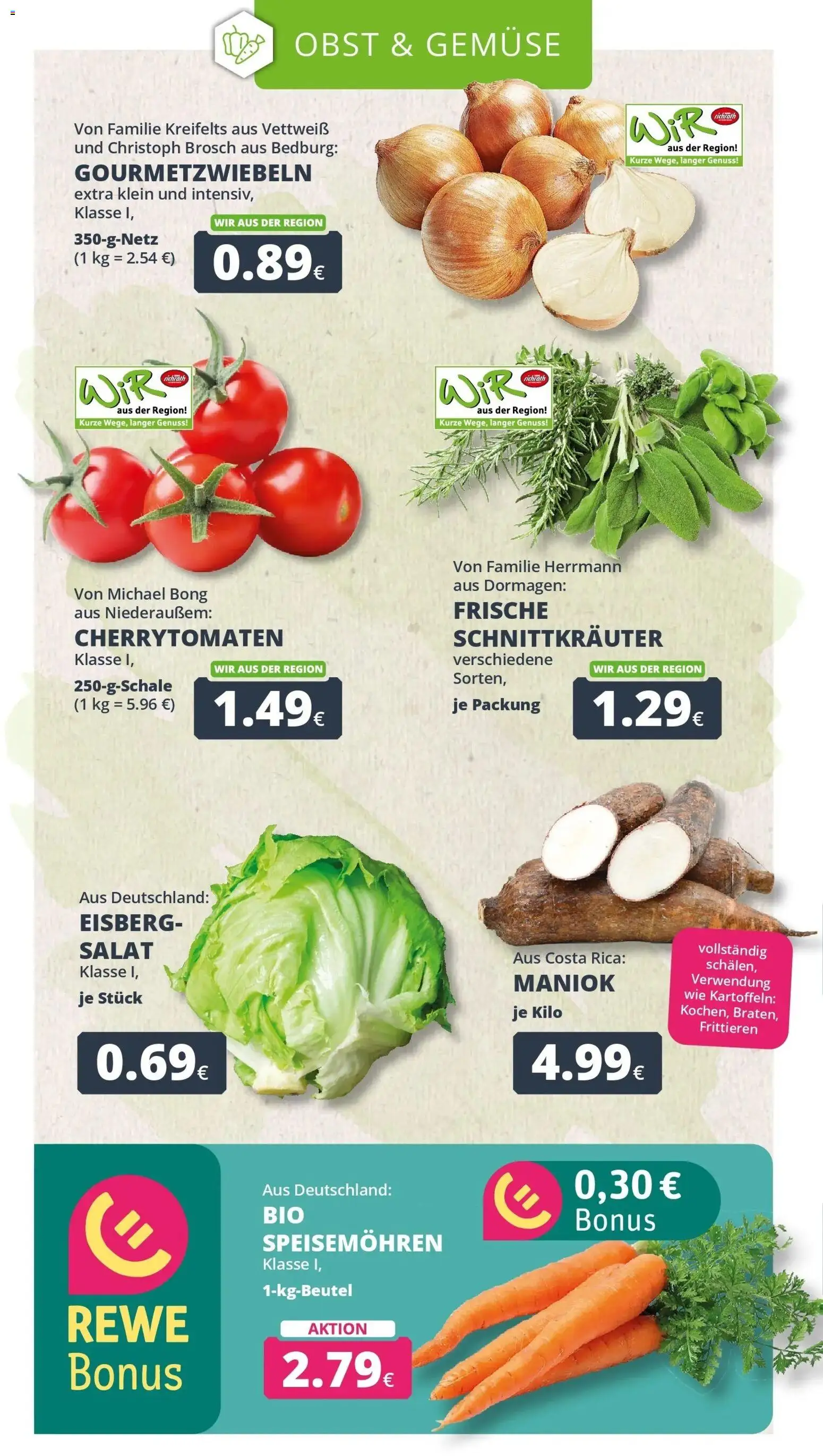 Rewe Prospekt Bergheim – gültig ab 06.07.2026 | Seite: 10 | Produkte: Kartoffeln, Gemüse, Obst, Salat