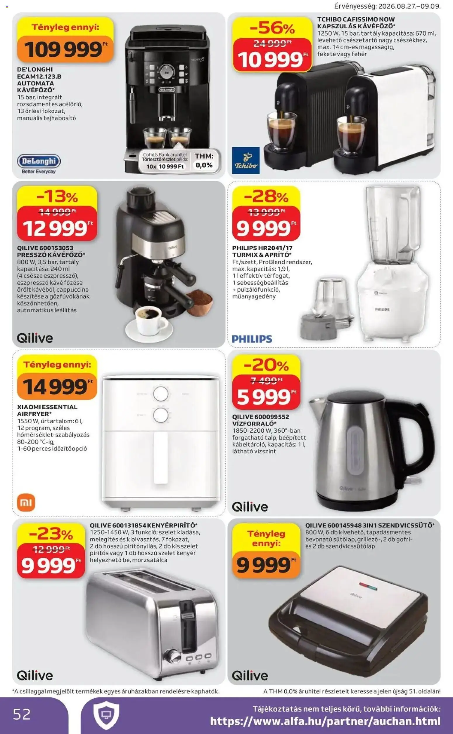 Auchan akciós újság Szolnok - 2026.08.27. -tól/töl > akció, lapozható szórólap 🛍️ | Oldal: 52 | Termékek: Szelet, Cappuccino, Tejhabosító, Gofri