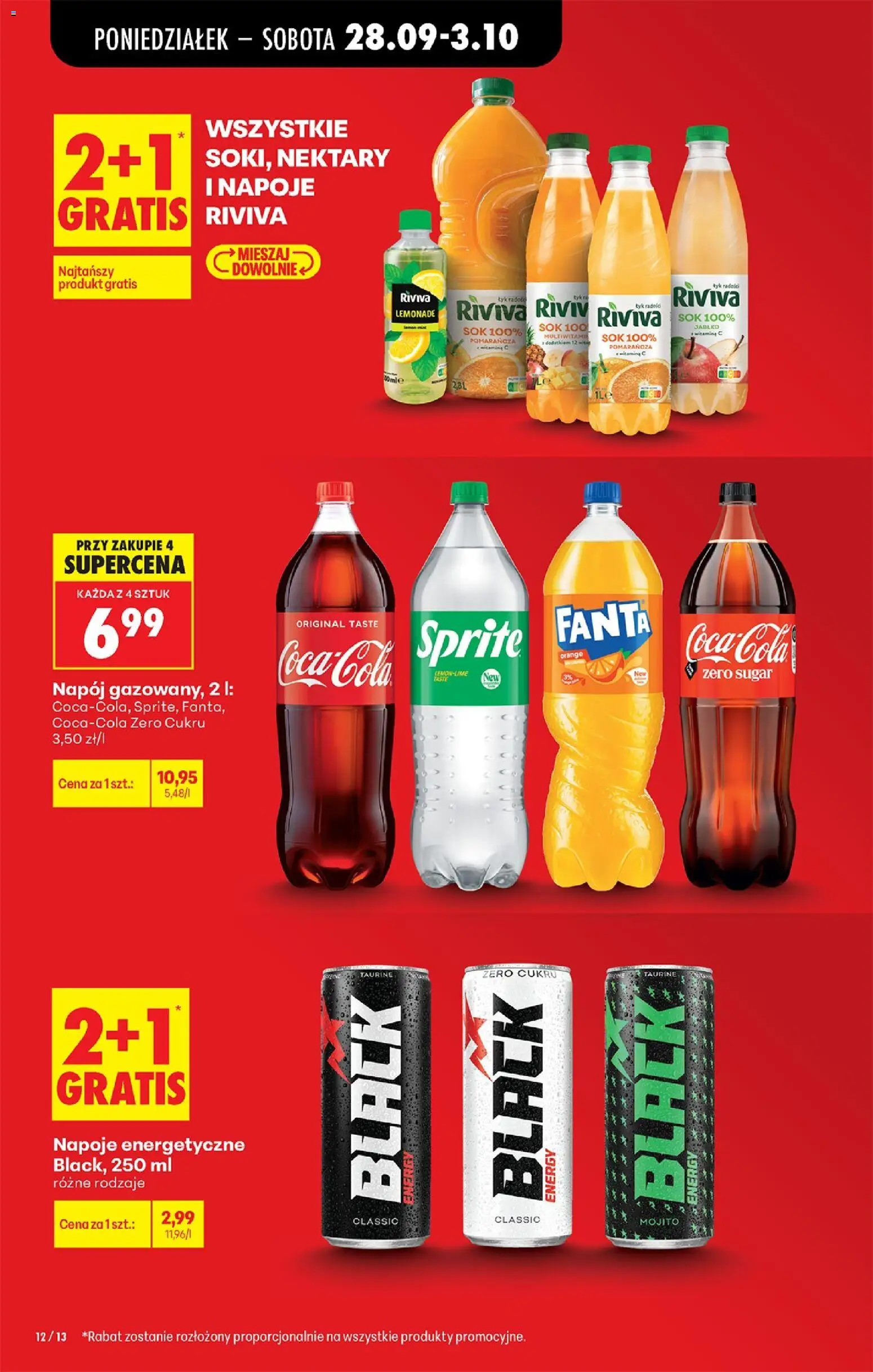 Biedronka Polsko leták - Codziennie niskie ceny od 28.09.2026 | Strana: 14 | Produkty: Fanta, Nápoje, Mojito, Sprite