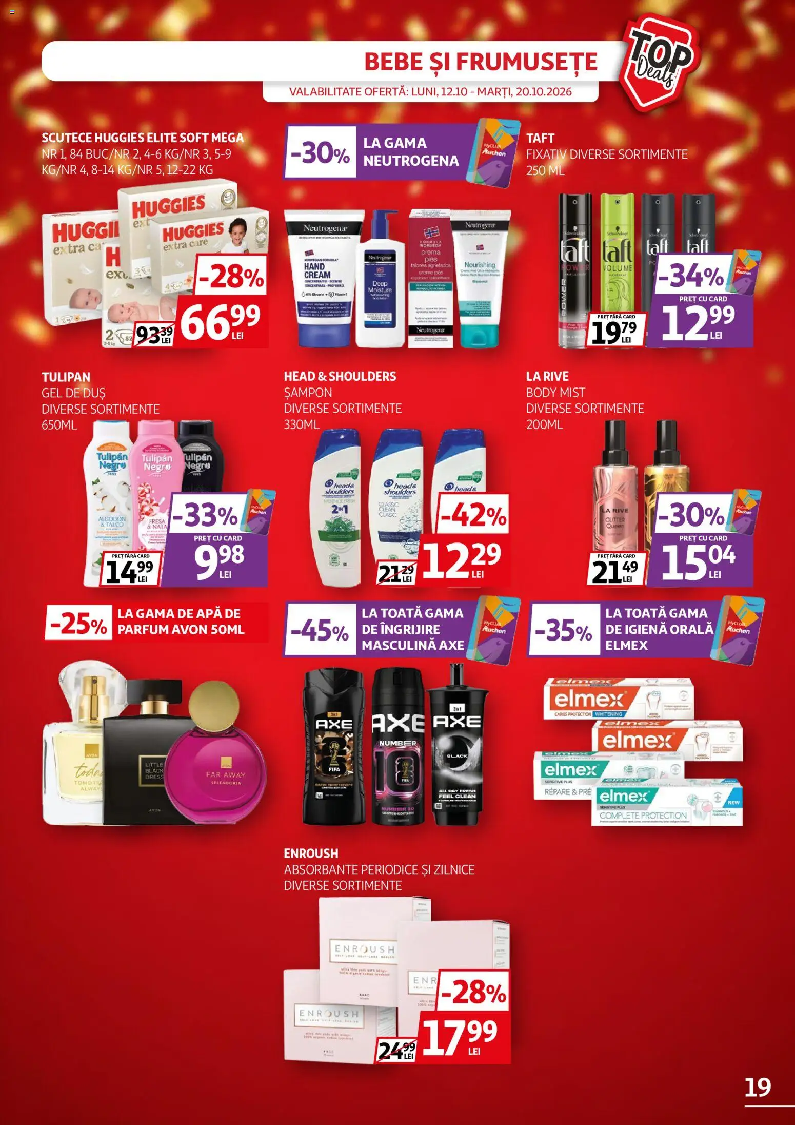 Noul catalog Auchan – valabil de la 12.10.2026 | Pagină: 19 | Produse: Clean, Duș, Cremă, Power