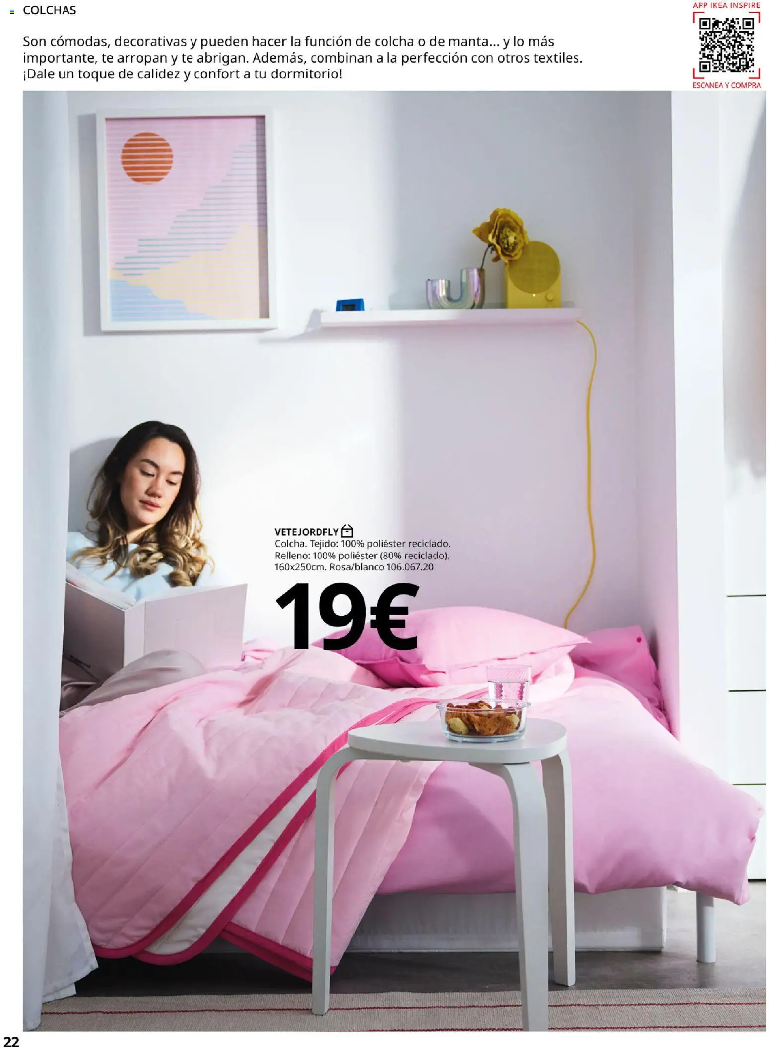 Catálogo IKEA Ropa de Cama │ válido desde el 01/02/2026 | Página: 22 | Productos: Té, Manta, Colcha
