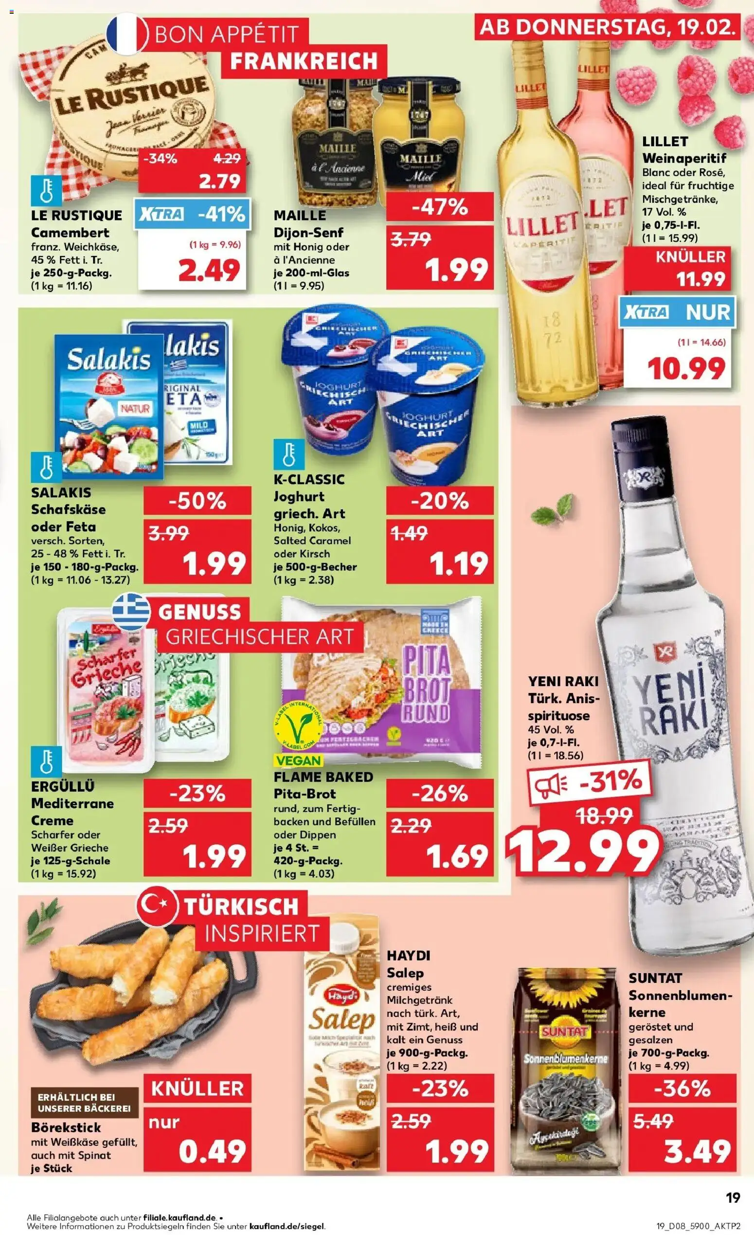Kaufland prospekt Dresden	 – gültig ab 22.02.2026 | Seite: 19 | Produkte: Bäckerei, Feta, Brot, Schafskase