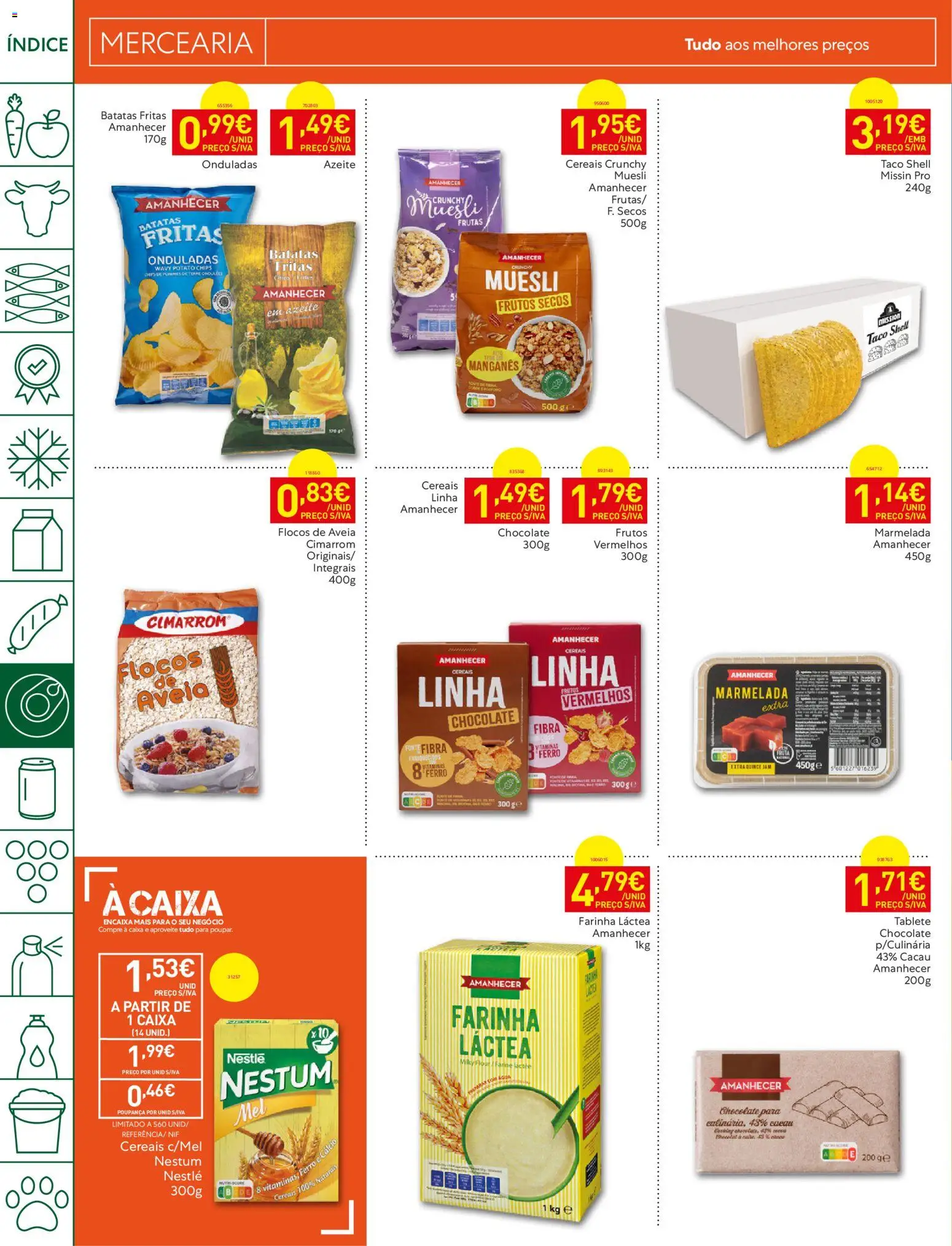 Recheio folheto Madeira │ válido de 11/08/2026 | Página: 18 | Produtos: Farinha láctea, Mercearia, Frutos secos, Cereais