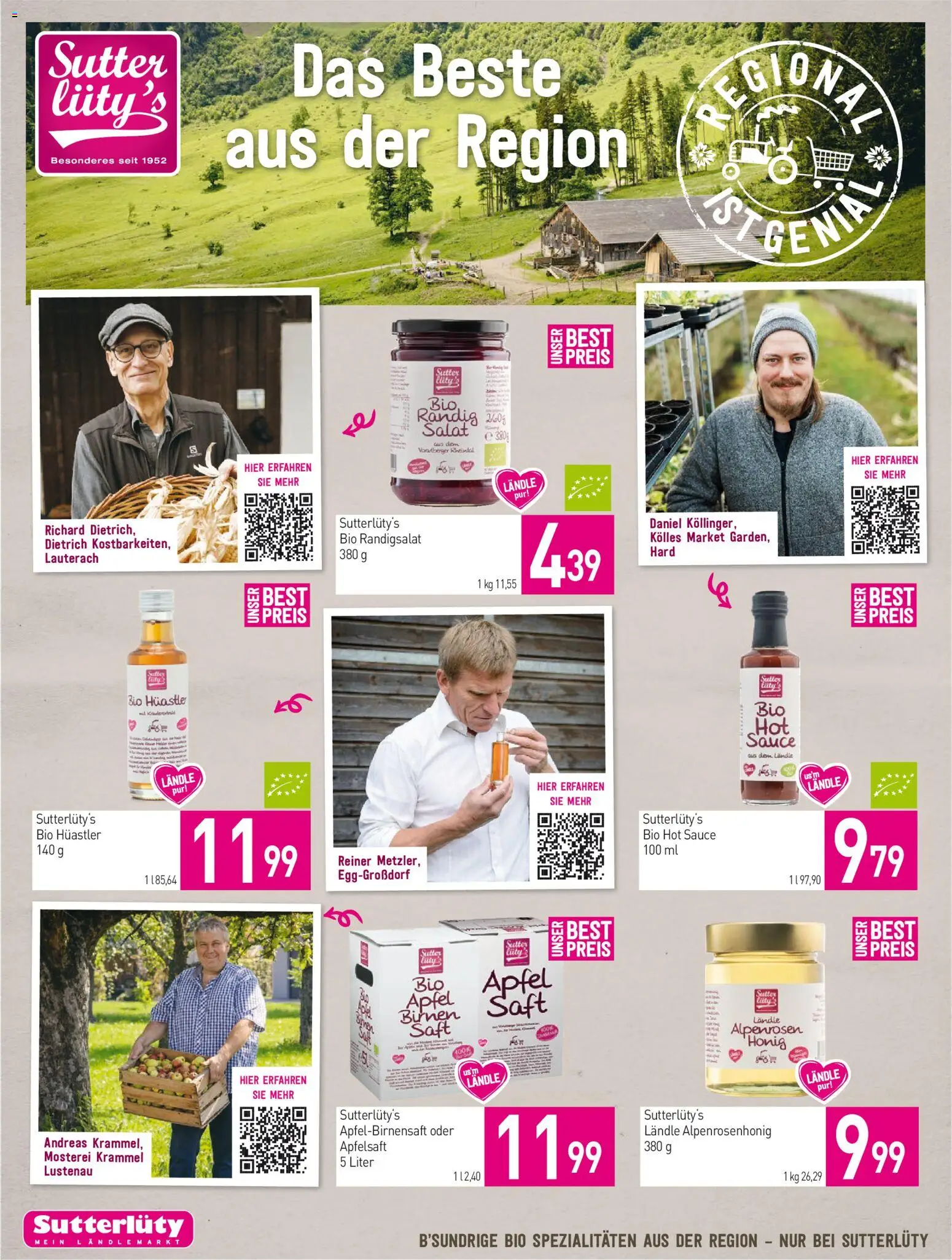 Sutterlüty Flugblatt gültig ab 03.09.2026 | Seite: 10 | Produkte: Salat, Apfelsaft, Saft, Äpfel