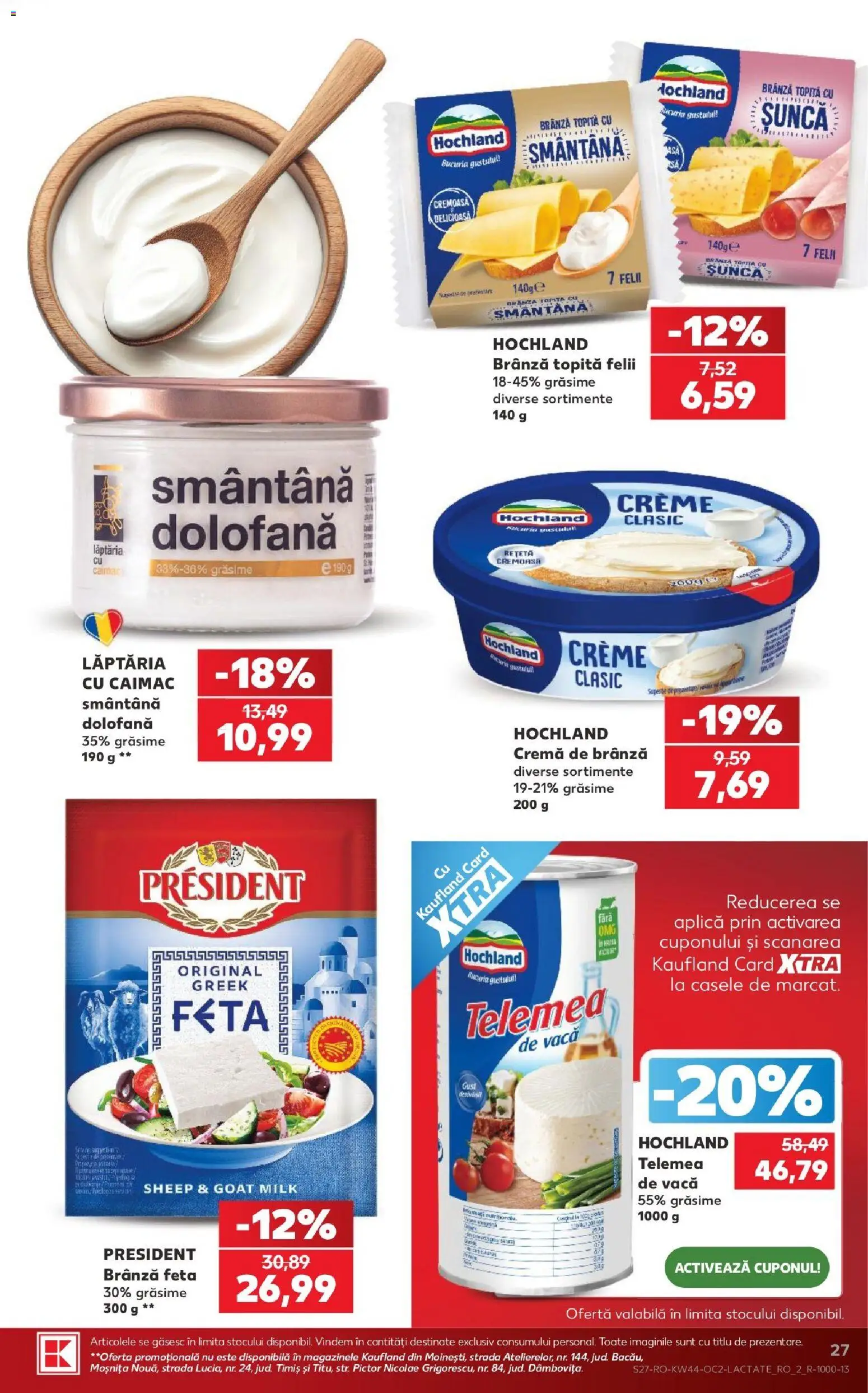 Kaufland RO akciós ujság - amely érvényes a következő dátumtól: 2026.10.28. | Oldal: 27 | Termékek: Président, Feta