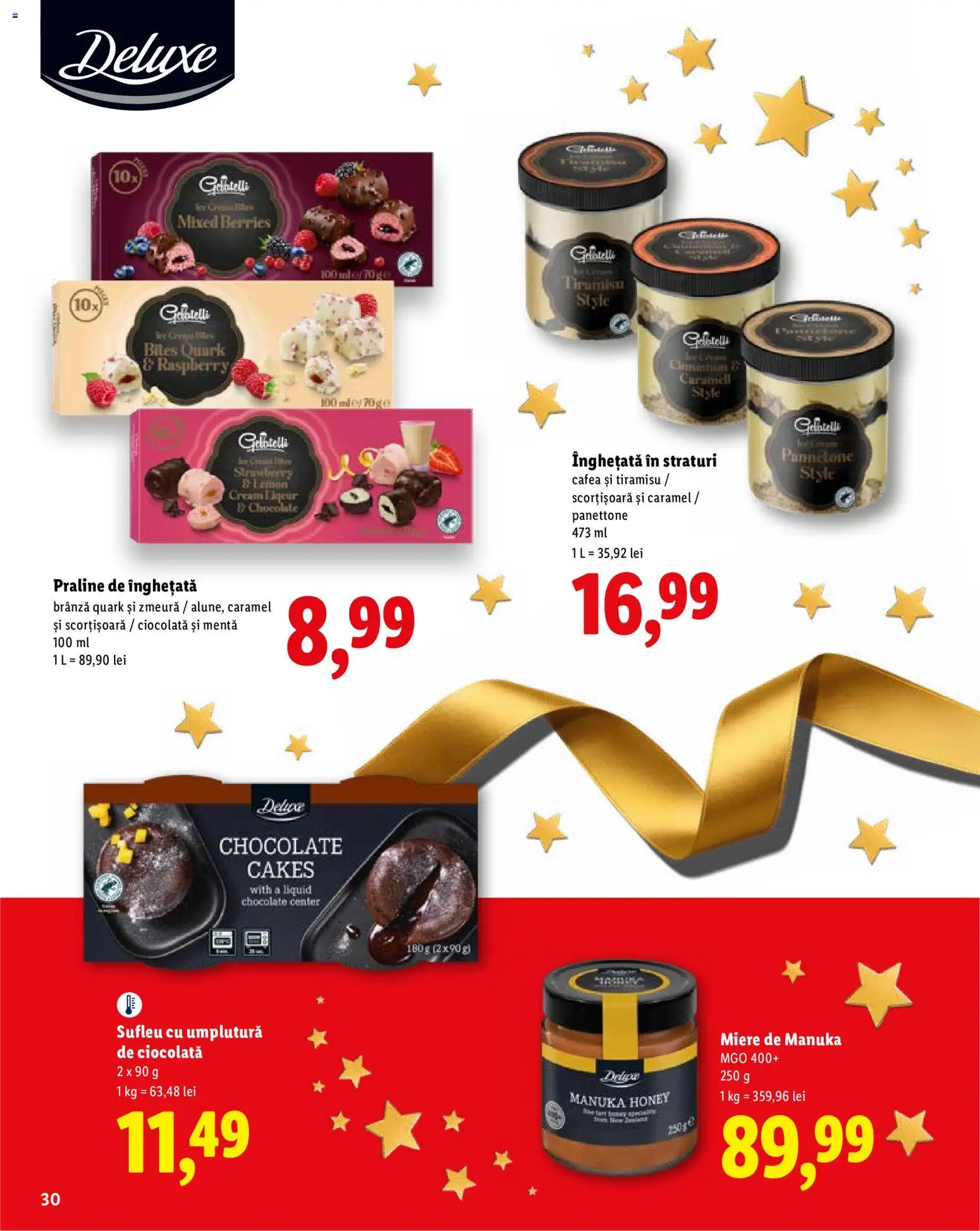 Noul catalog Lidl – valabil de la 19.10.2026 | Pagină: 30 | Produse: Gelatelli, Praline, Ciocolată, Înghețată