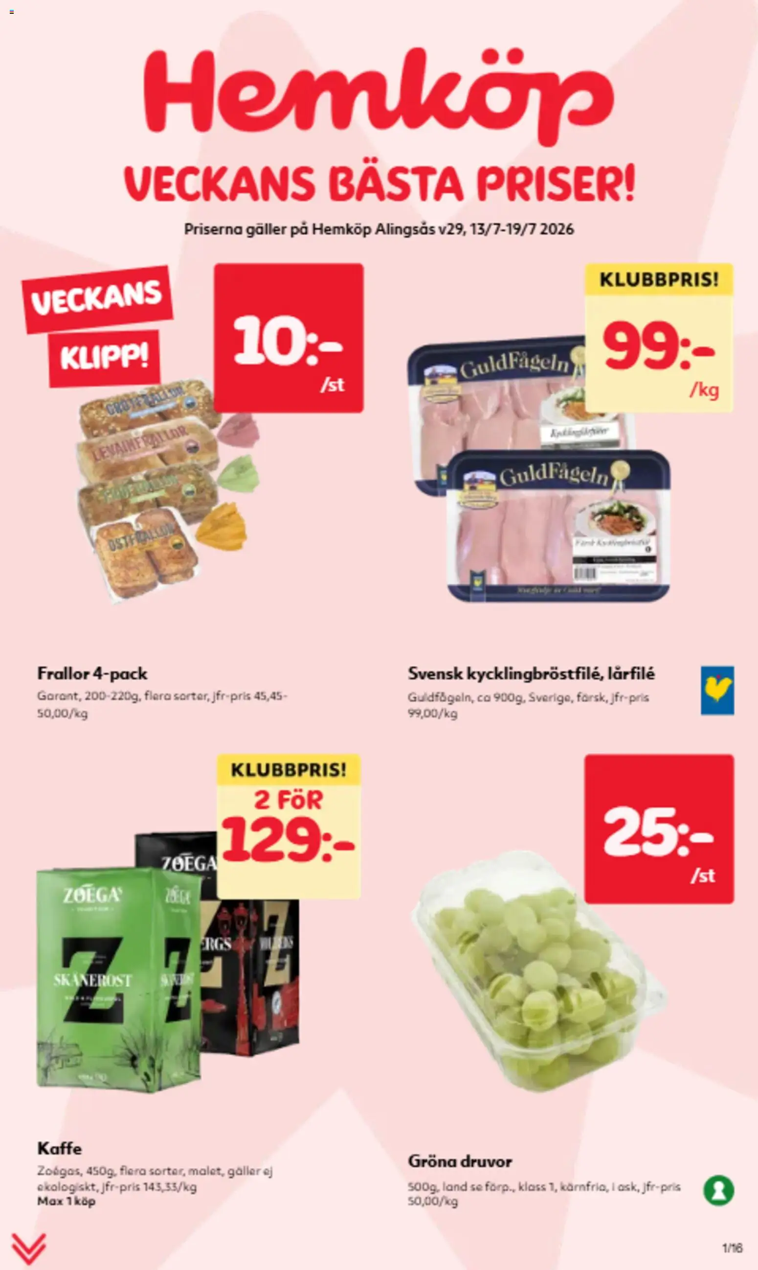 Hemköp erbjudanden från 13/07/2026 > reklamblad catalogue cover