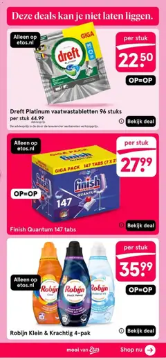 Etos folder - Voorbeeld van een folder van Etos, geldig van 24-08-2026 | Pagina: 45 | Producten: Robijn, Kan, Vaatwastabletten
