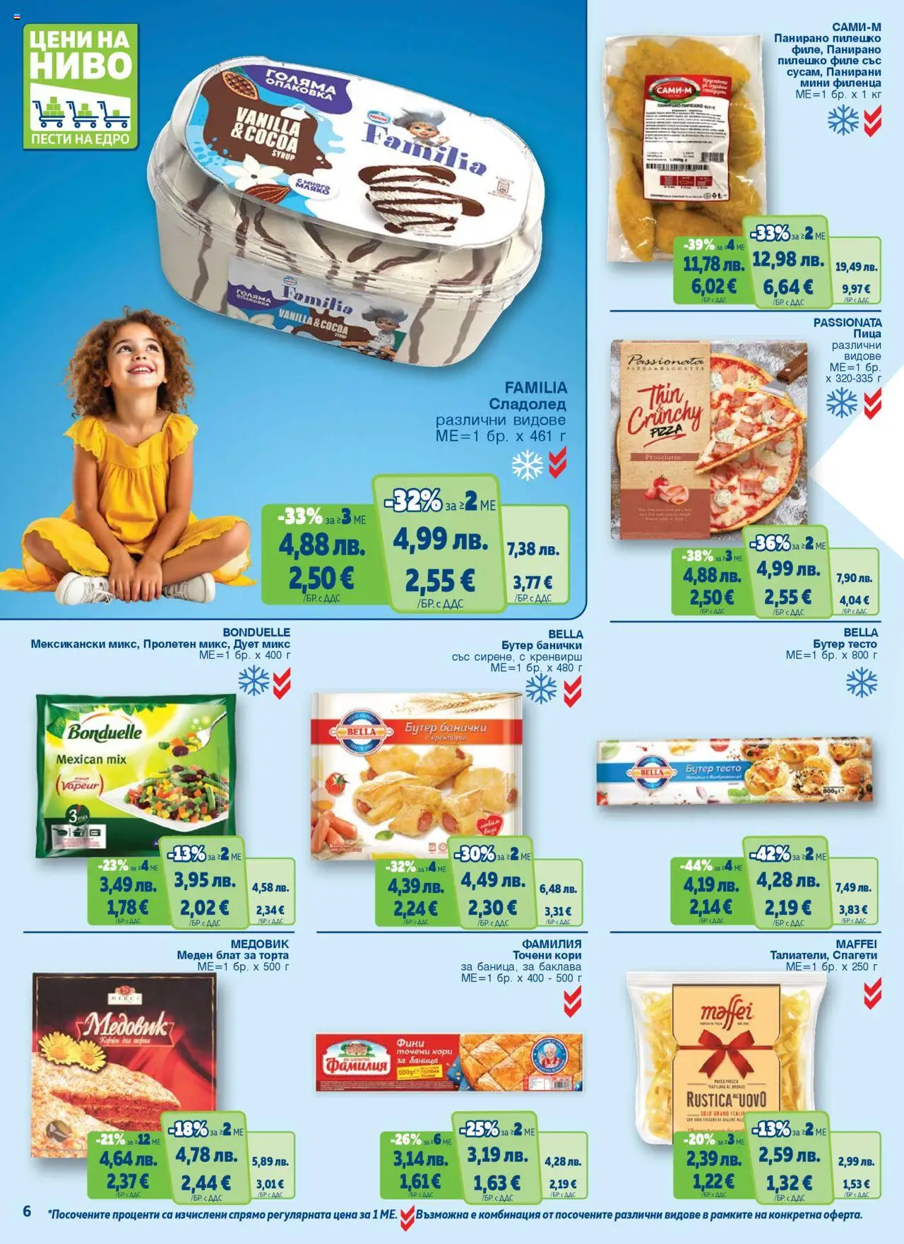{H1} | Страница: 6 | Продукти: 7up, Филе, Торта, Пилешко