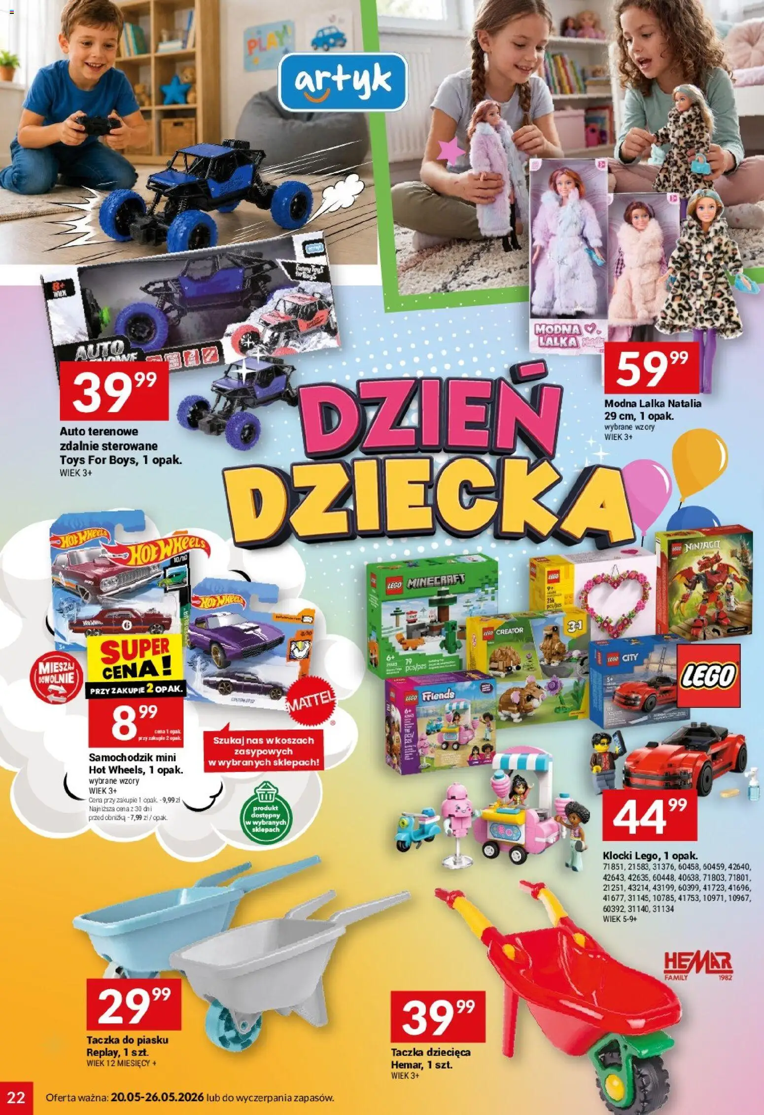 Twój Market gazetka od 20.05.2026 | Strona: 22 | Produkty: Lalka, Lego