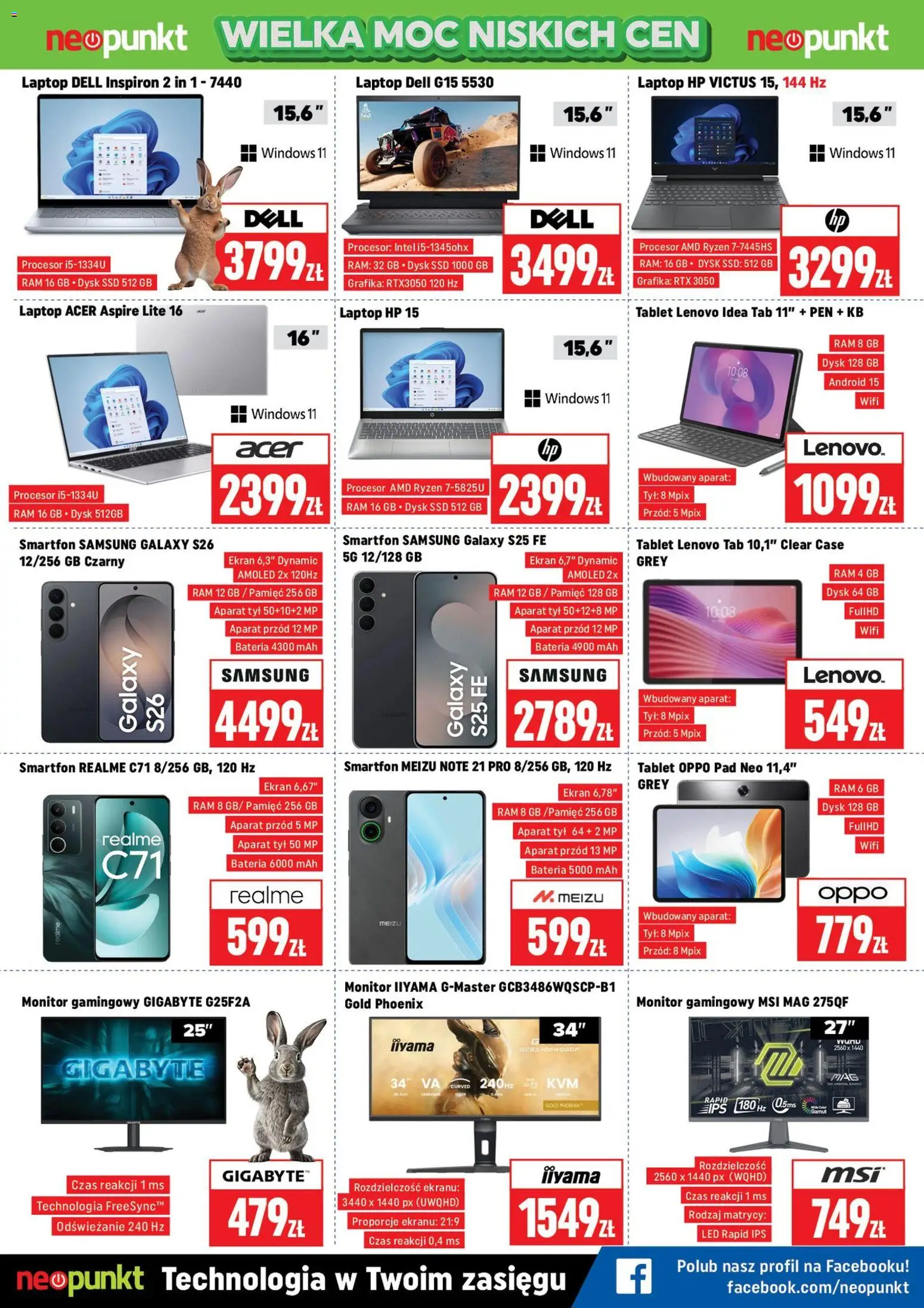 Neopunkt gazetka od 30.03.2026 | Strona: 3 | Produkty: Tablet, Monitor, Dysk, Bateria