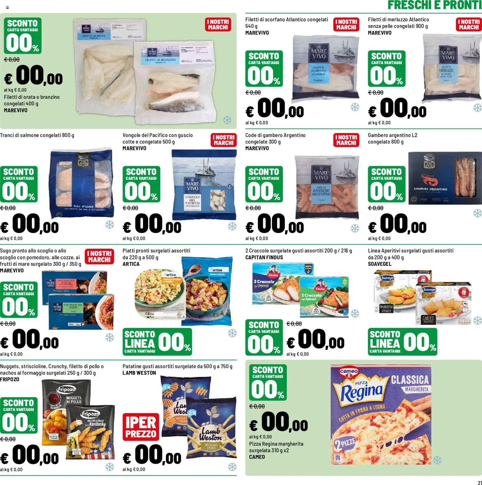Volantino Iper del 01/10/2026 | Pagina: 21 | Prodotti: Orata, Frutti di mare, Spinaci, Sugo