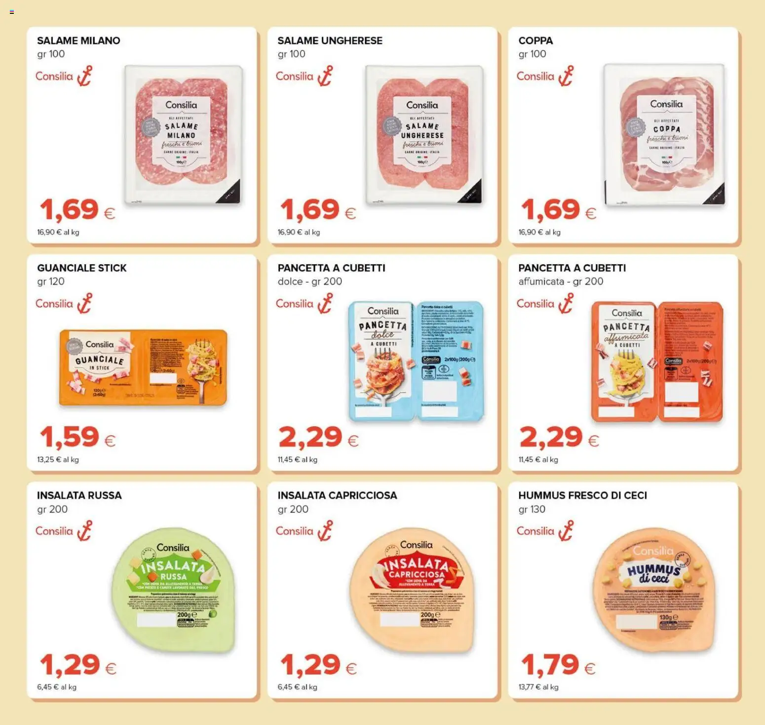 Volantino Tigre del 08/10/2026 | Pagina: 13 | Prodotti: Salame, Ceci, Carote, Hummus