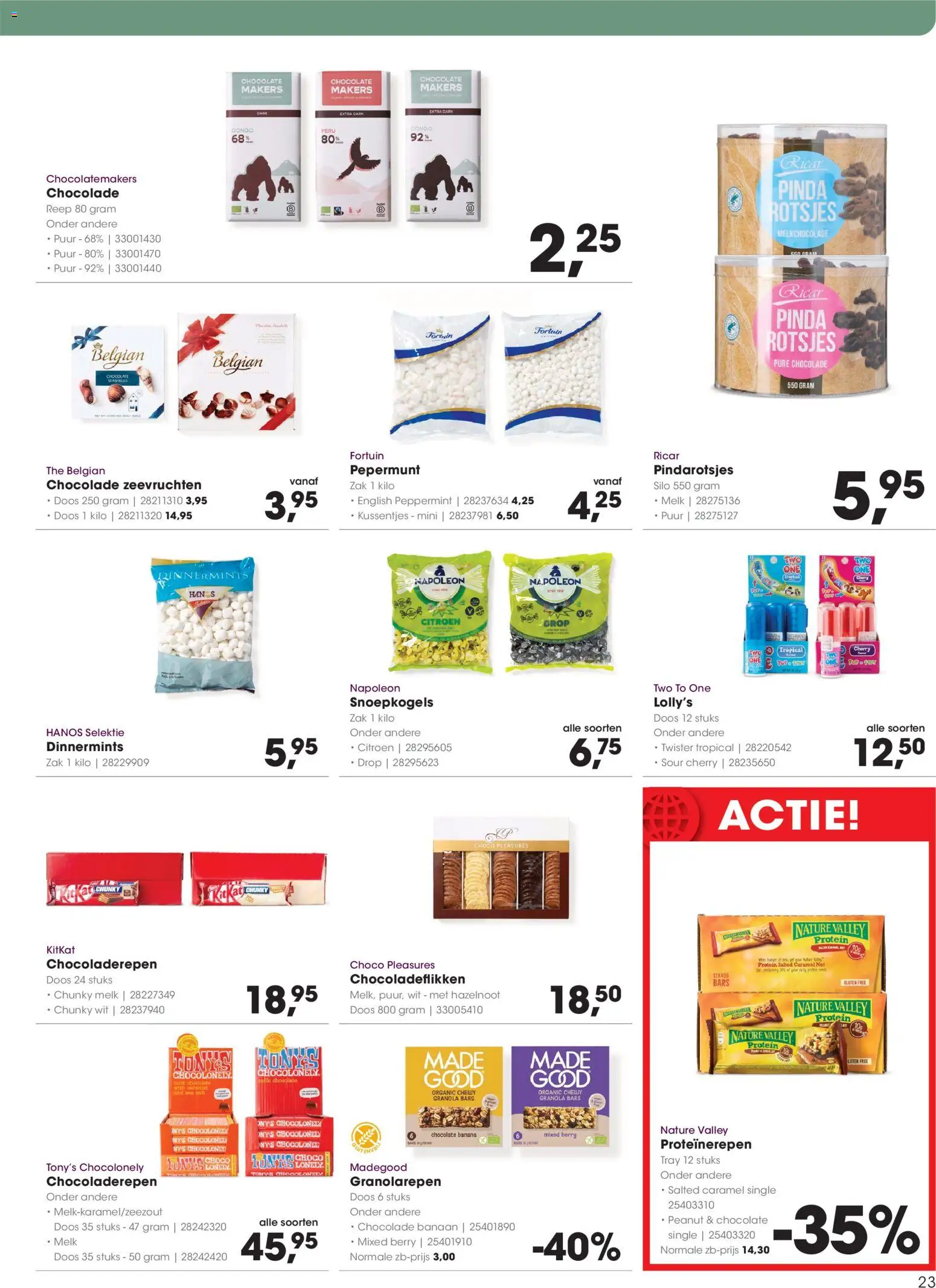 {H1} | Pagina: 23 | Producten: Citroen, Melk, Chocolade, Pepermunt